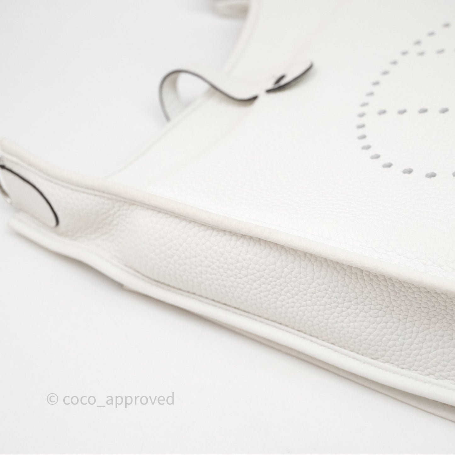 Hermes Evelyne III 29 New White 0U Clemence Palladium Hardware
