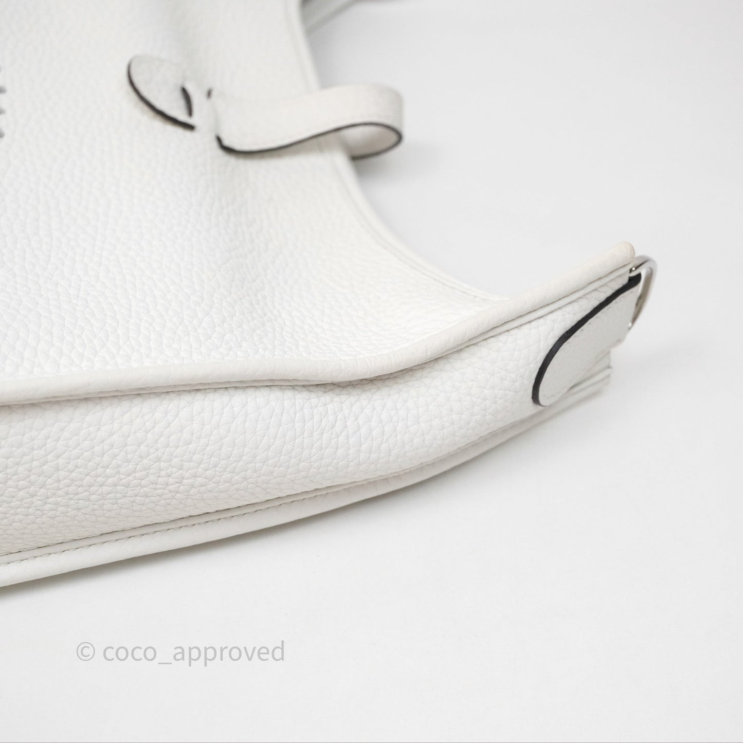 Hermes Evelyne III 29 New White 0U Clemence Palladium Hardware