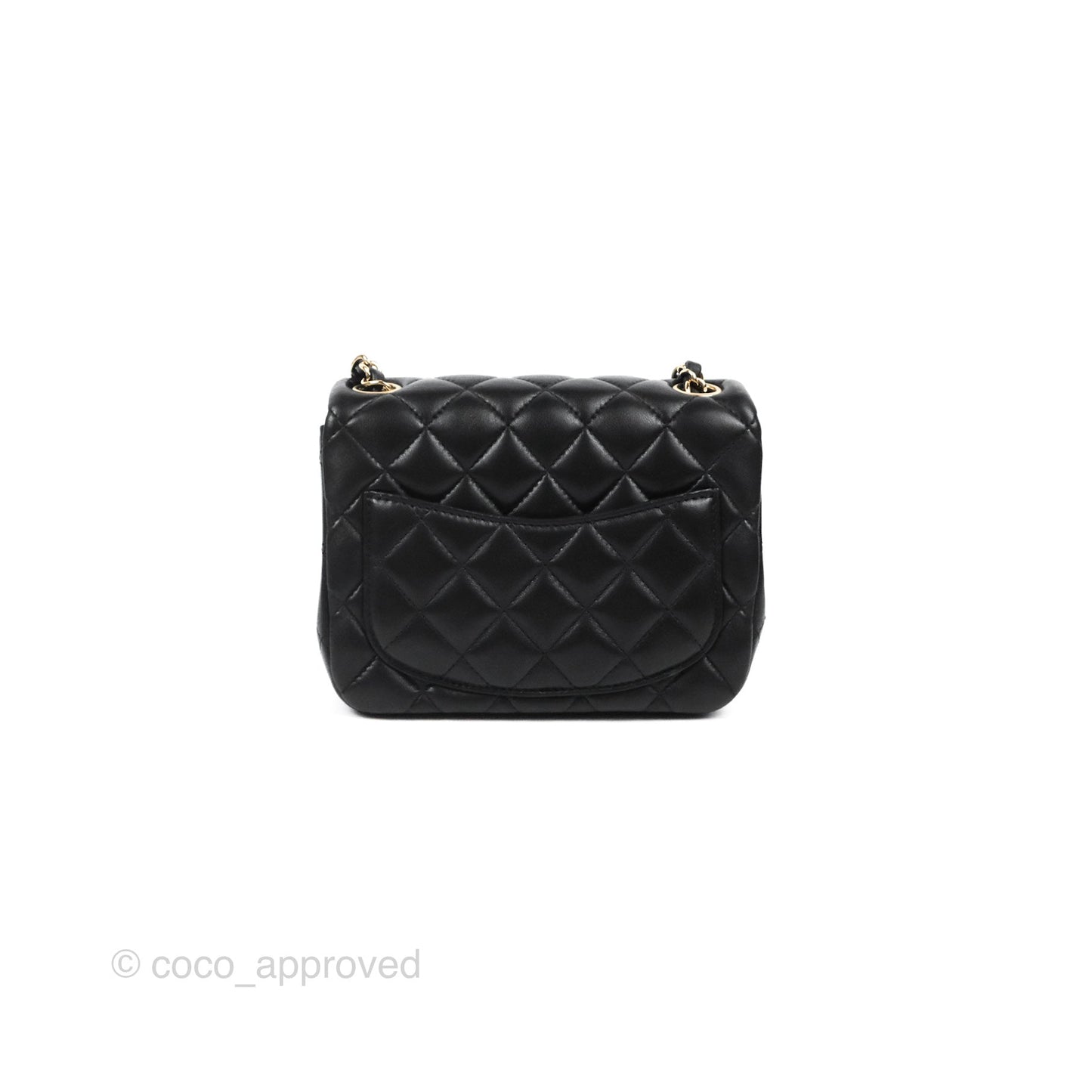 Chanel Mini Square Black Lambskin Gold Hardware