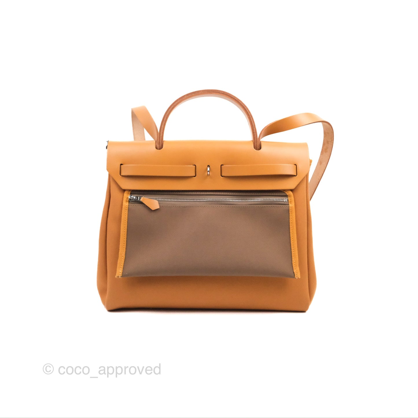 Hermès Herbag Zip 31 Natural Sable Canvas Palladium Hardware