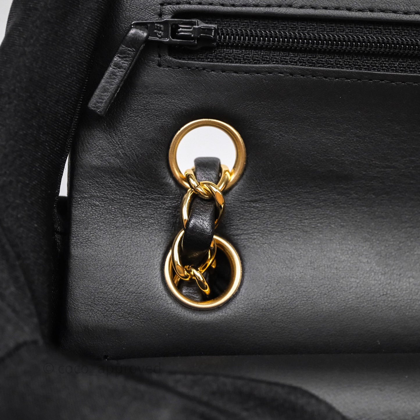 Chanel Small Classic Flap Quilted Black Lambskin Gold Hardware