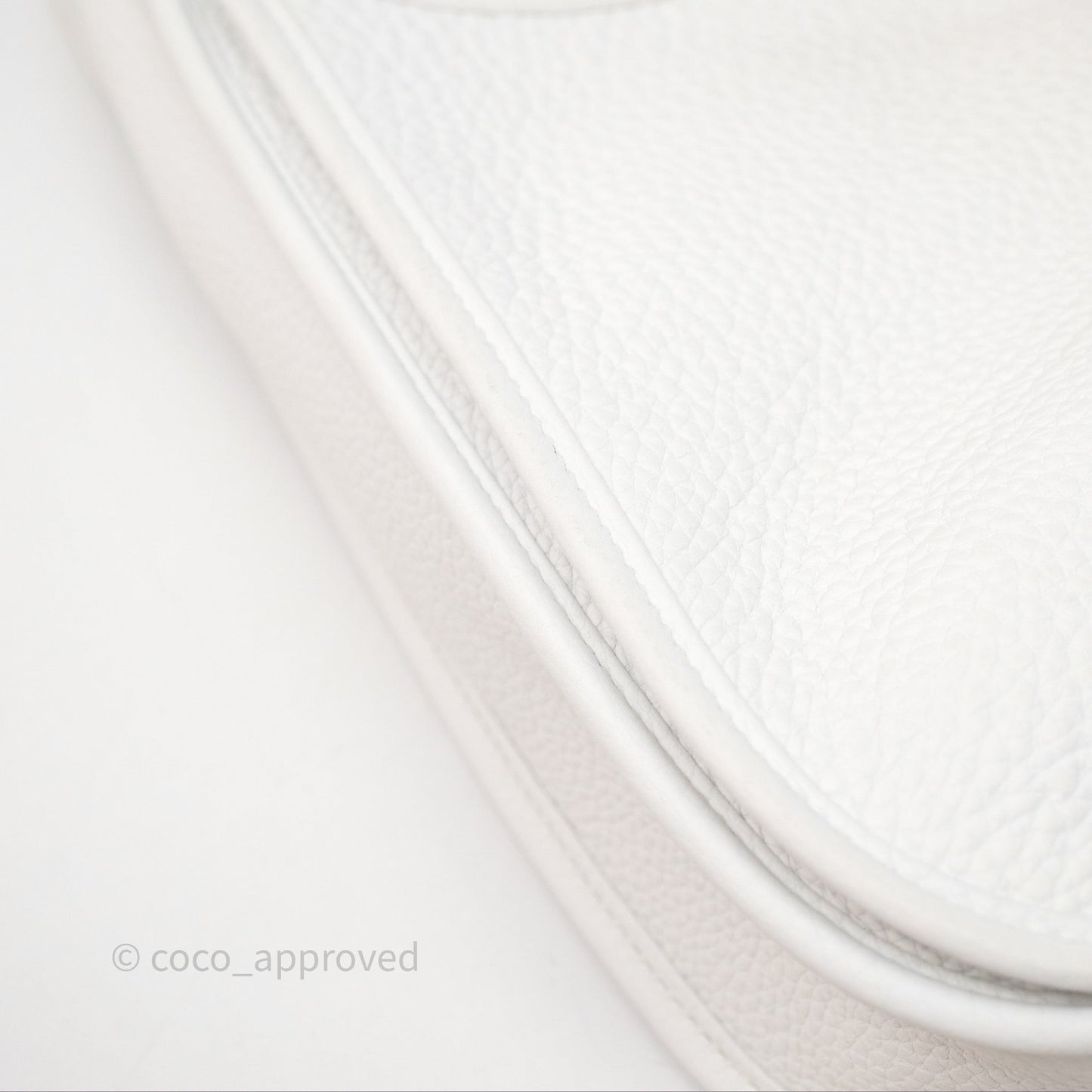 Hermes Evelyne III 29 New White 0U Clemence Palladium Hardware