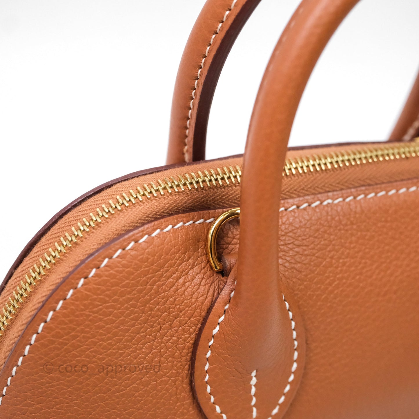 Hermès Bolide Mini 1923 Gold Evercolor Gold Hardware