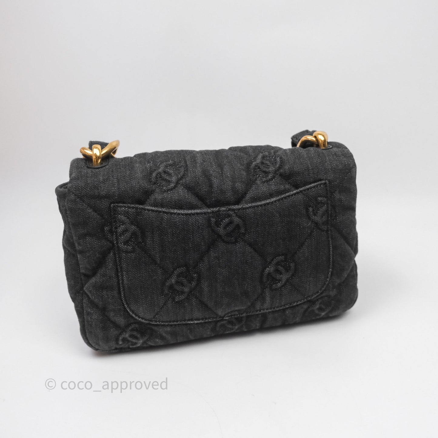 Chanel Medium Funky Town Flap Denim Aged Gold Hardware 22S