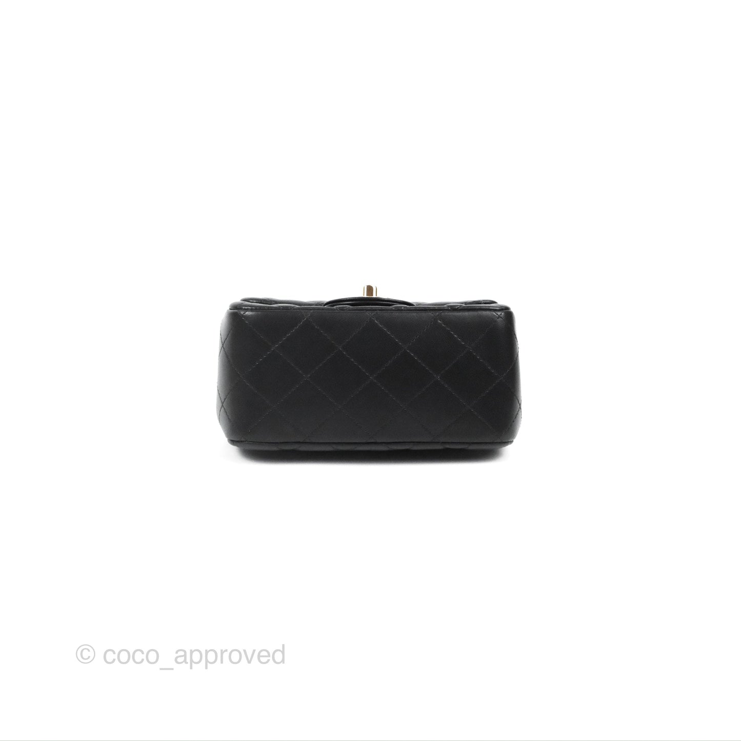 Chanel Mini Square Black Lambskin Gold Hardware