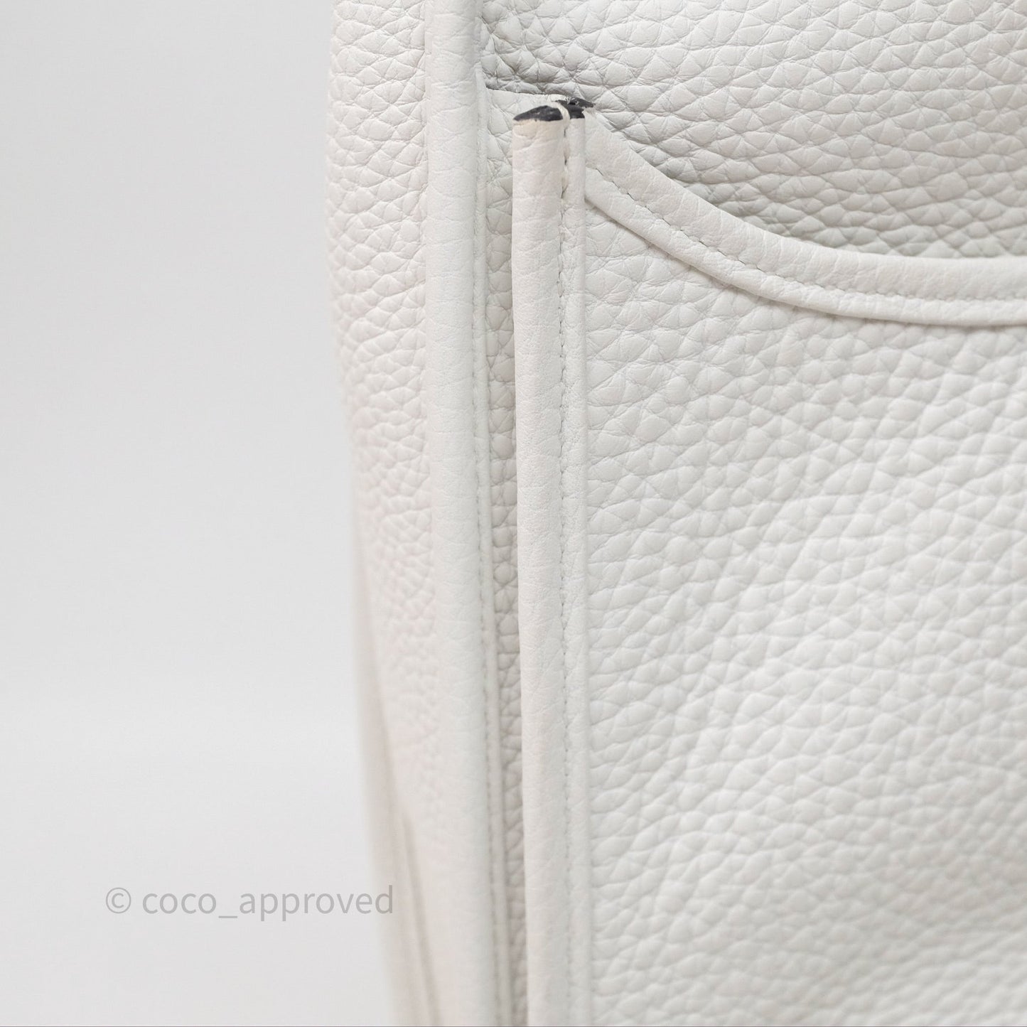 Hermes Evelyne III 29 New White 0U Clemence Palladium Hardware