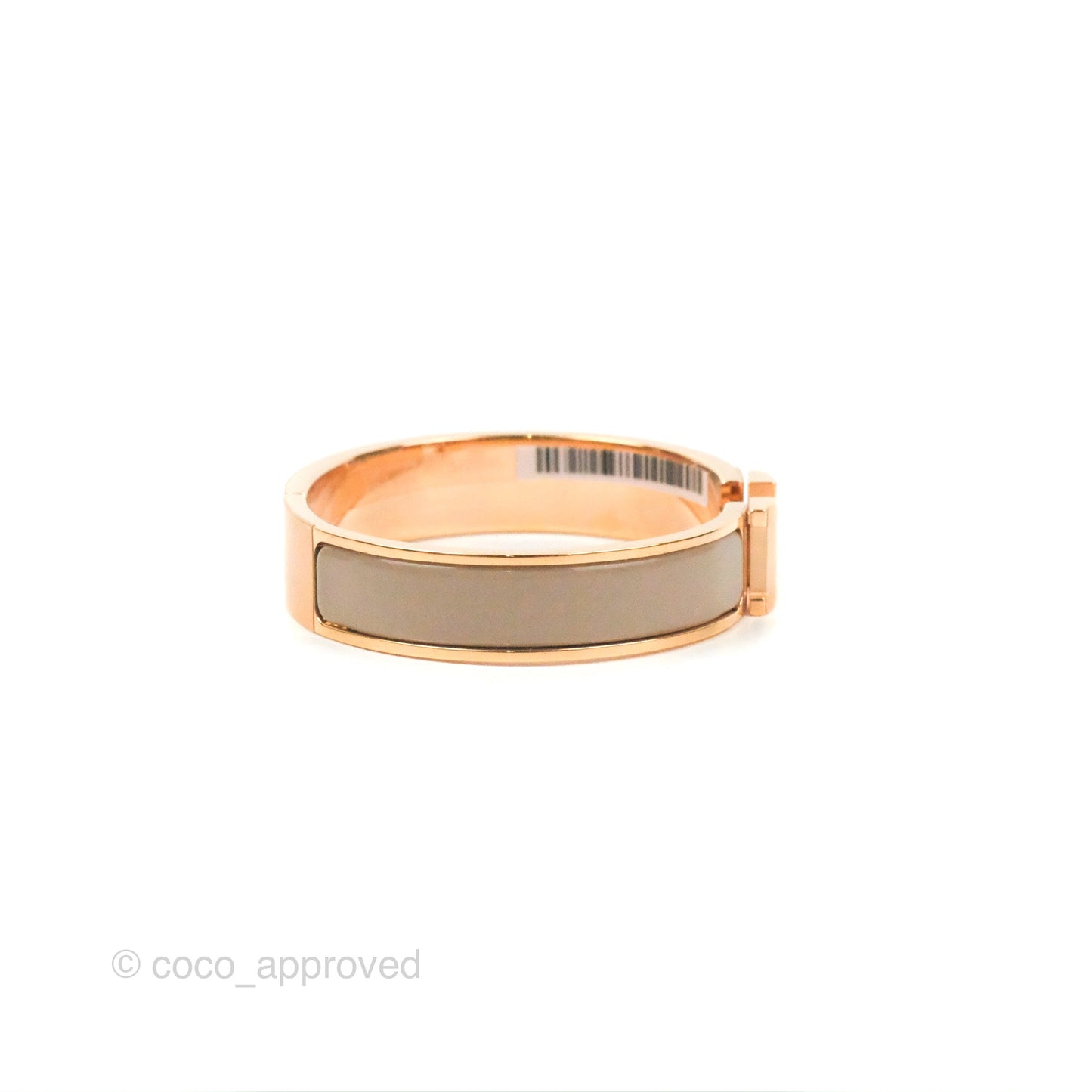 Hermès Clic H Bracelet Marron Glace Rose Gold PM