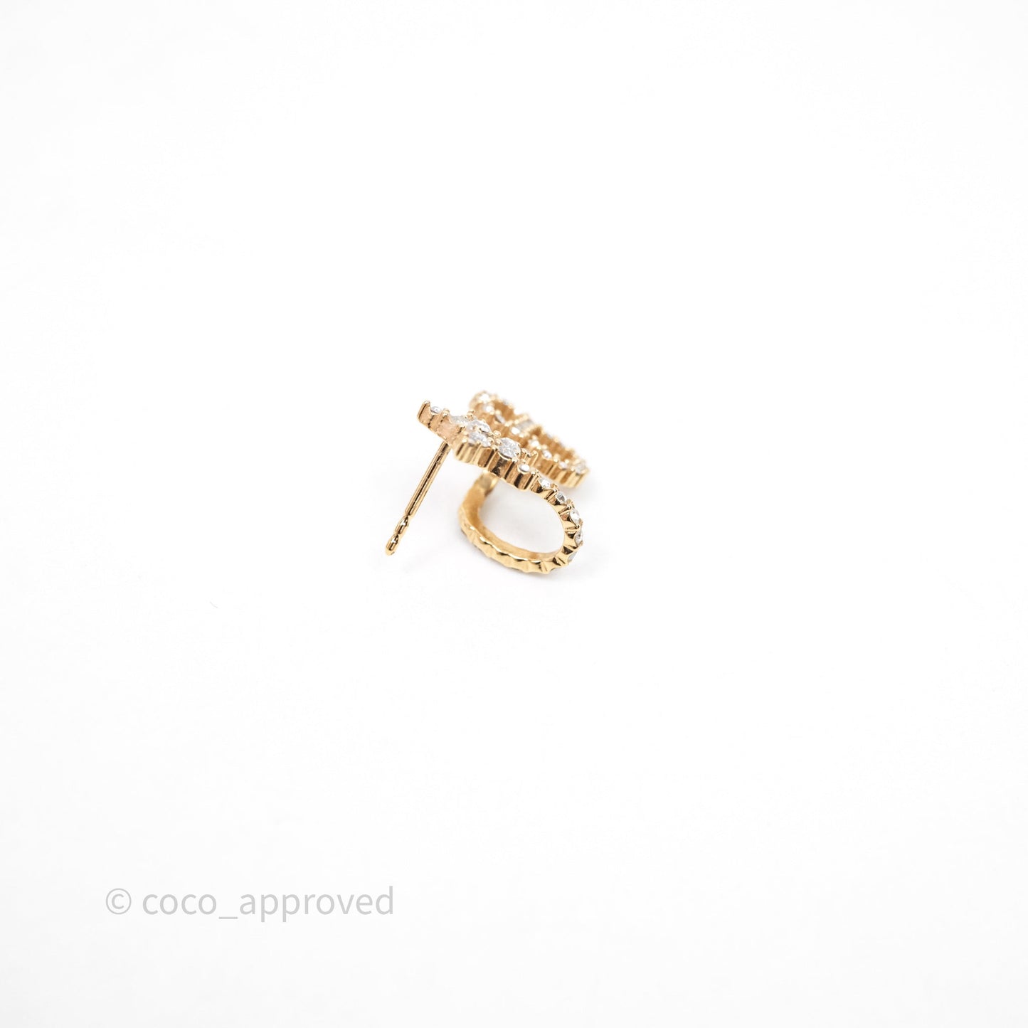 Christian Dior Clair D Lune Earrings Gold Tone