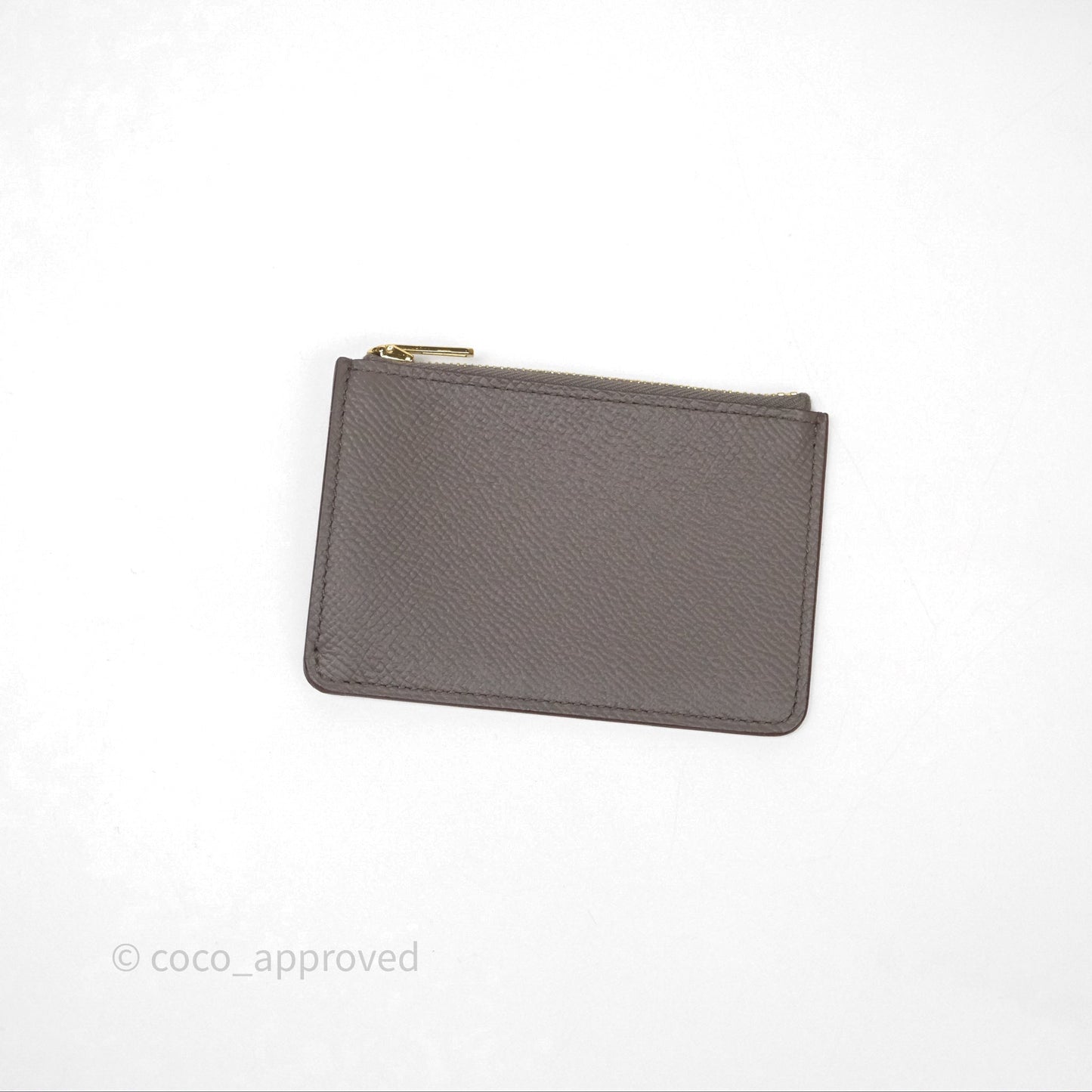 Hermès Constance Slim Wallet Gris Etain 8F Epsom Gold Hardware