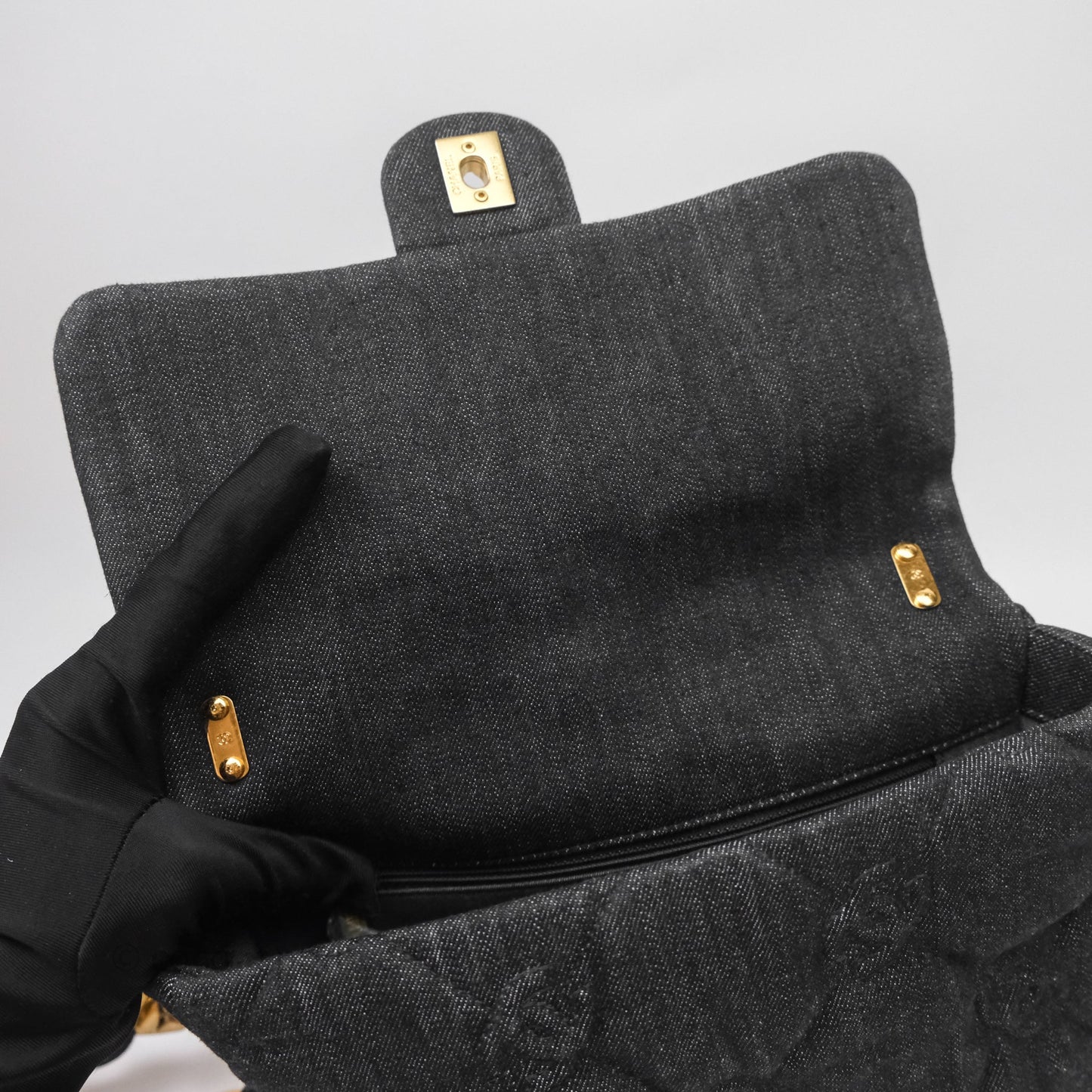 Chanel Medium Funky Town Flap Denim Aged Gold Hardware 22S
