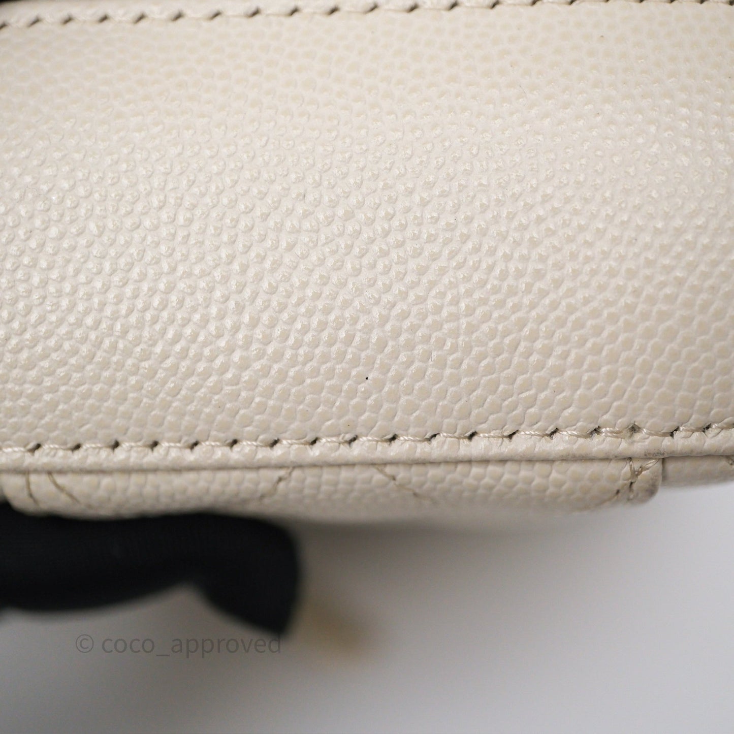 Chanel Classic Mini Vanity With Chain Light Beige Caviar Gold Hardware