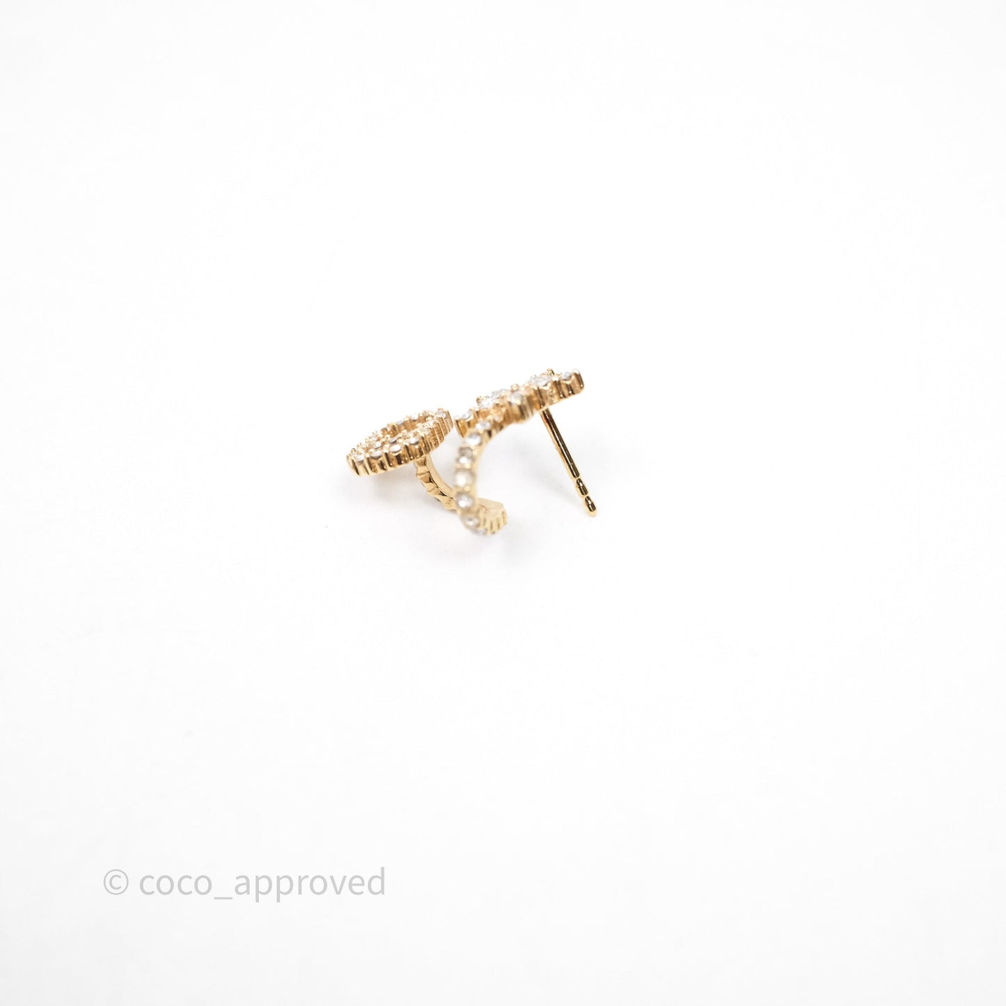 Christian Dior Clair D Lune Earrings Gold Tone