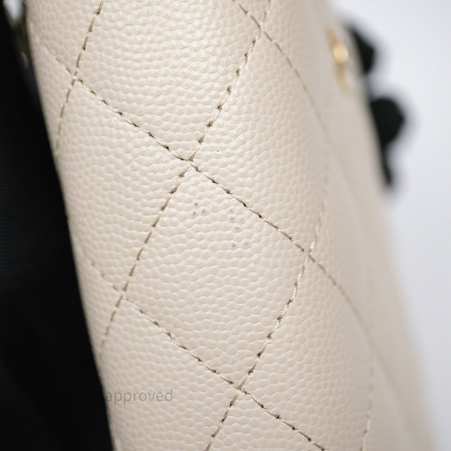 Chanel Classic Mini Vanity With Chain Light Beige Caviar Gold Hardware
