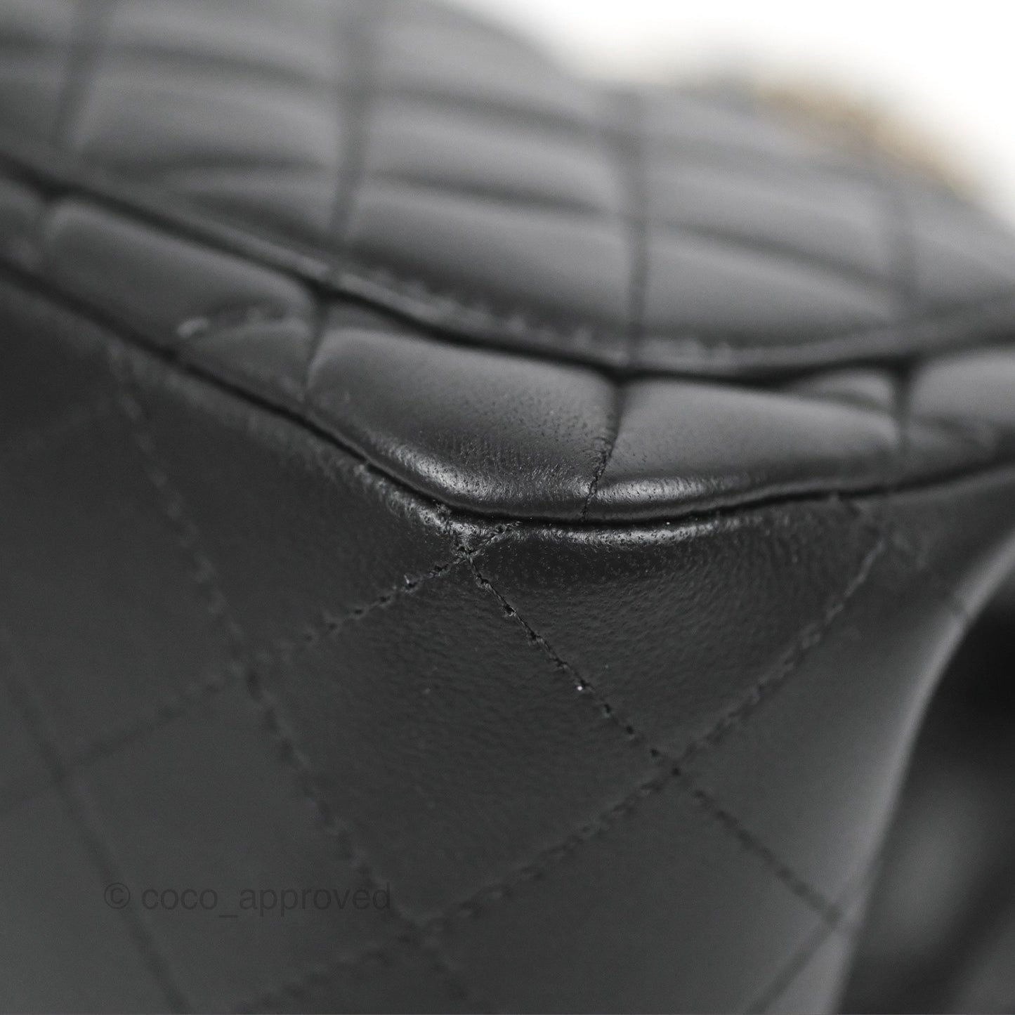 Chanel Mini Square Black Lambskin Gold Hardware