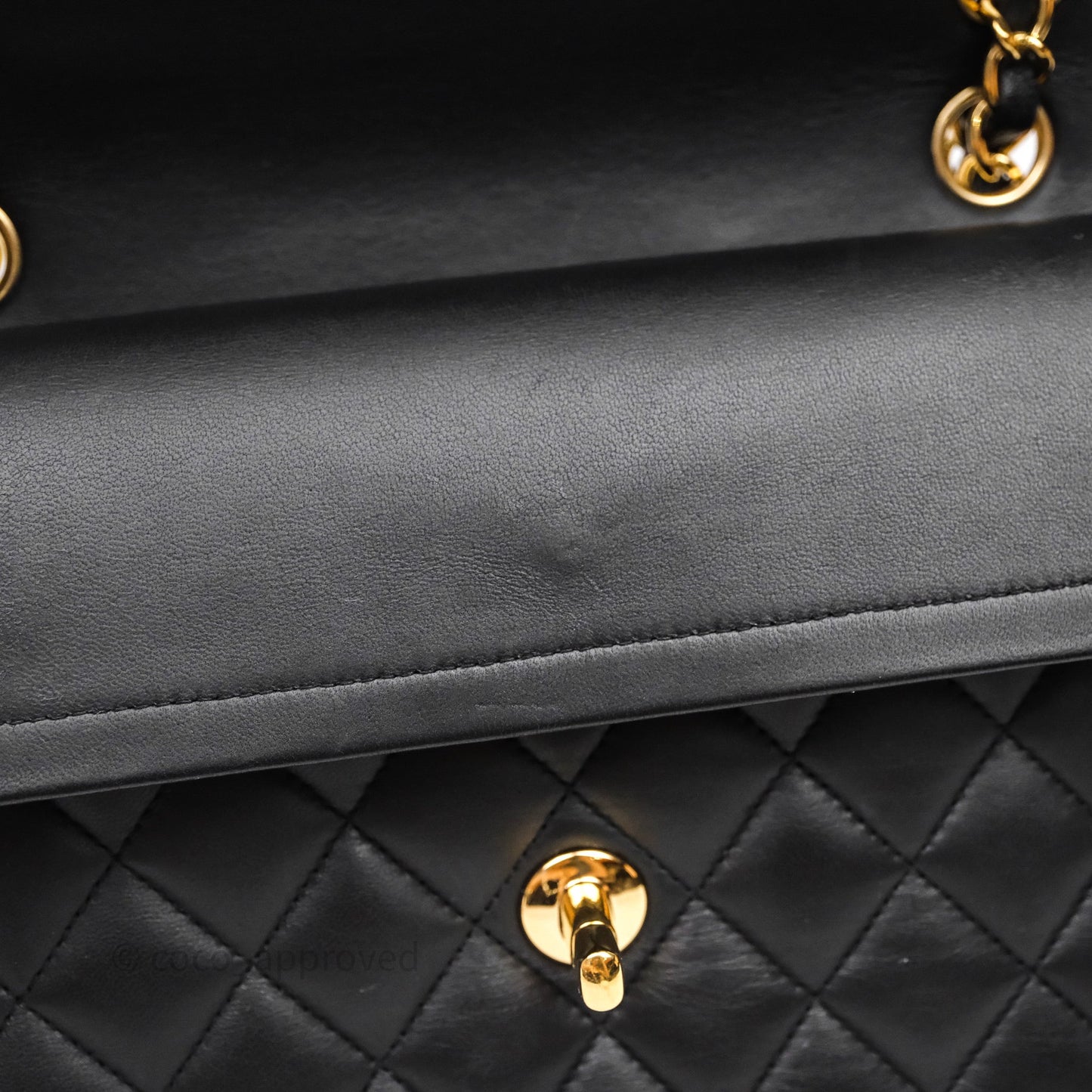 Chanel Small Classic Flap Quilted Black Lambskin Gold Hardware