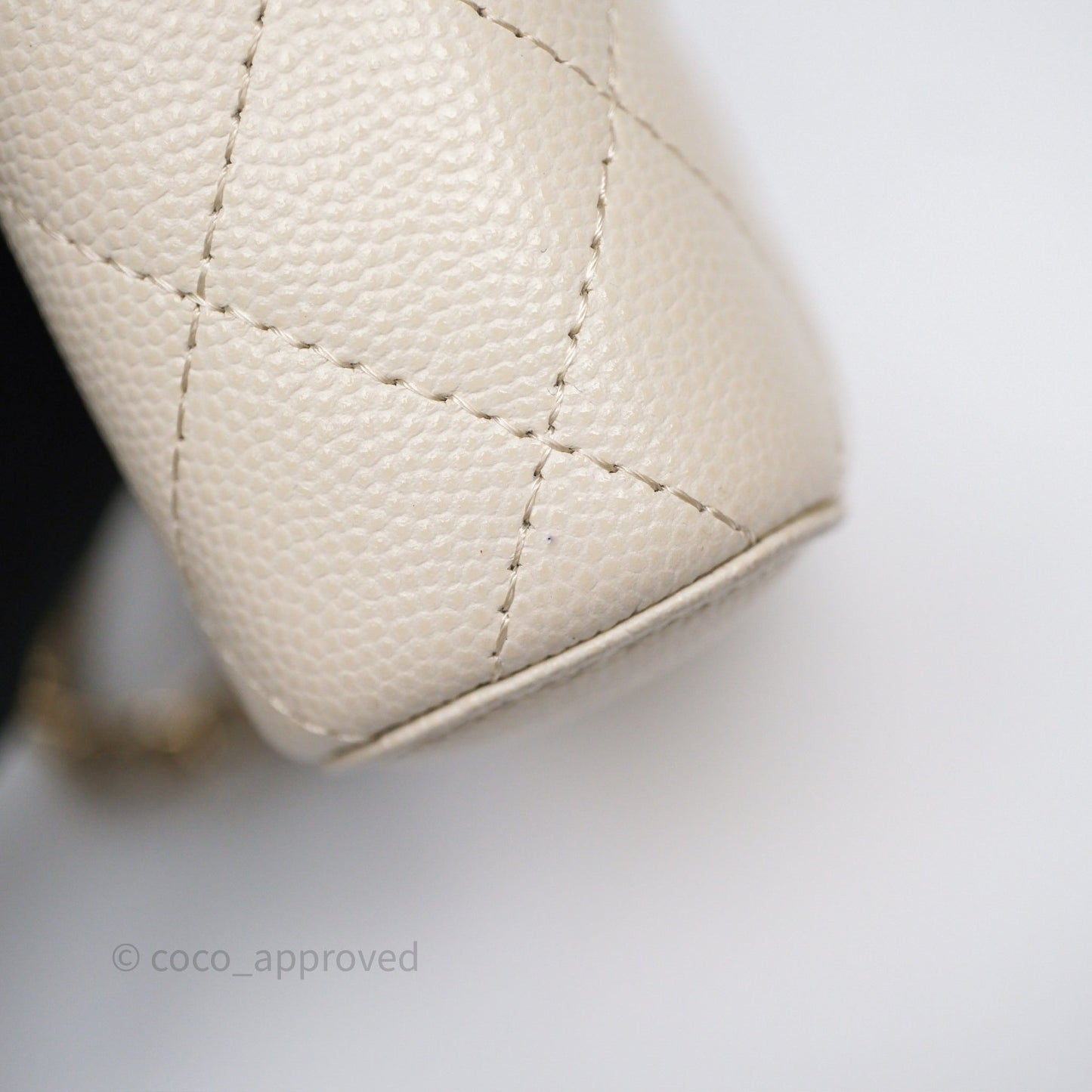 Chanel Classic Mini Vanity With Chain Light Beige Caviar Gold Hardware