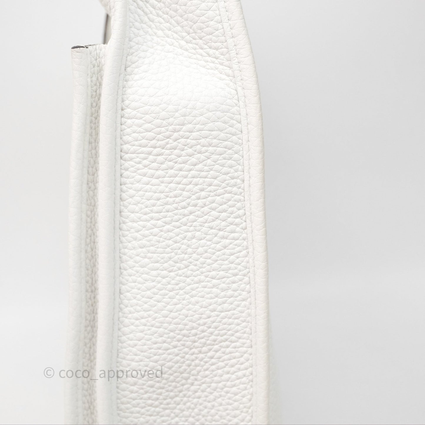 Hermes Evelyne III 29 New White 0U Clemence Palladium Hardware