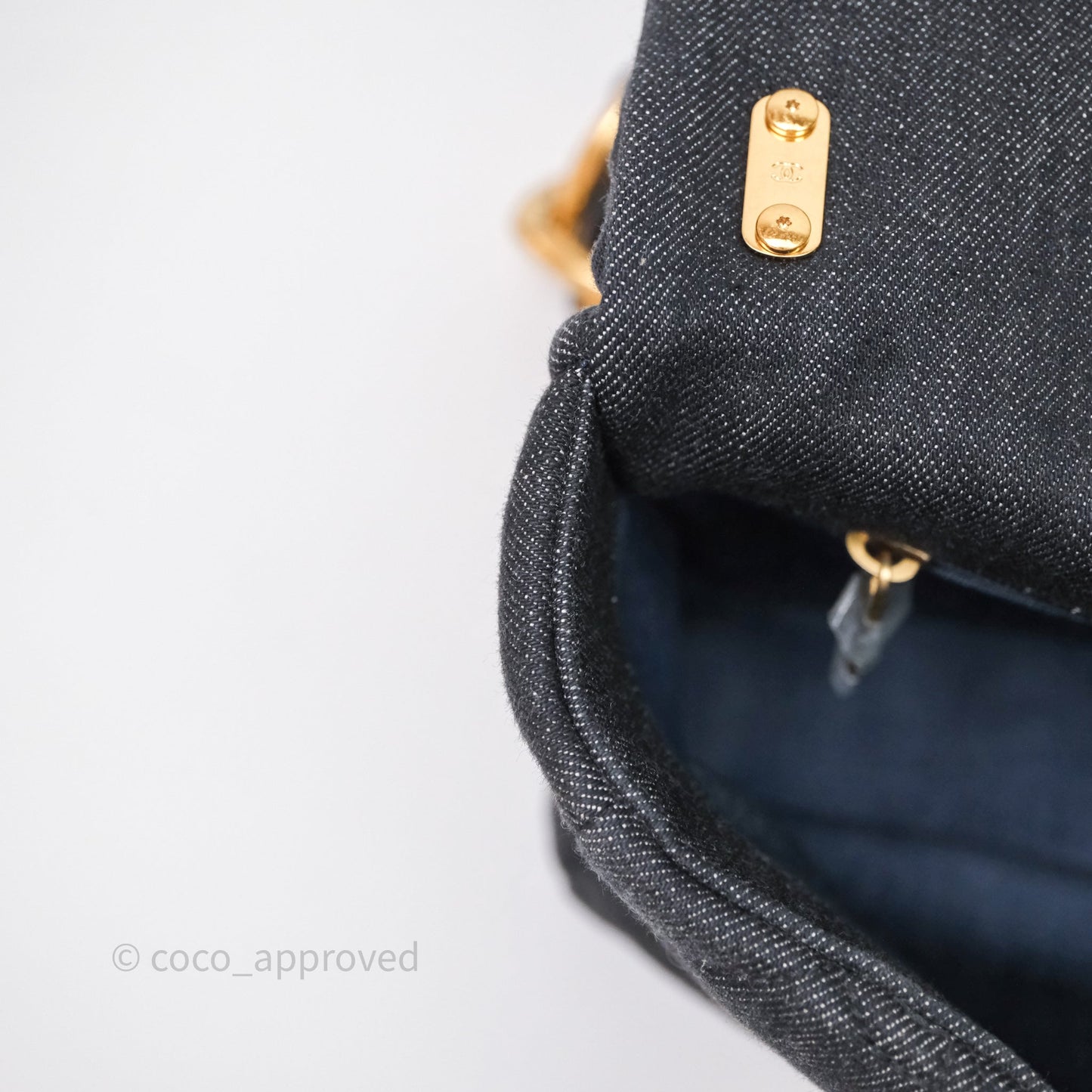 Chanel Medium Funky Town Flap Denim Aged Gold Hardware 22S