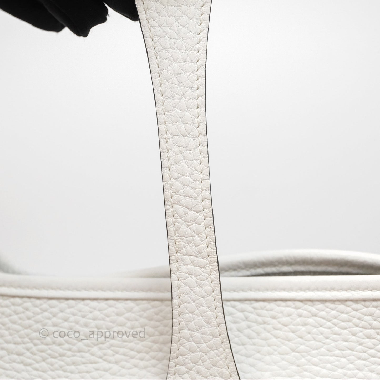 Hermes Evelyne III 29 New White 0U Clemence Palladium Hardware