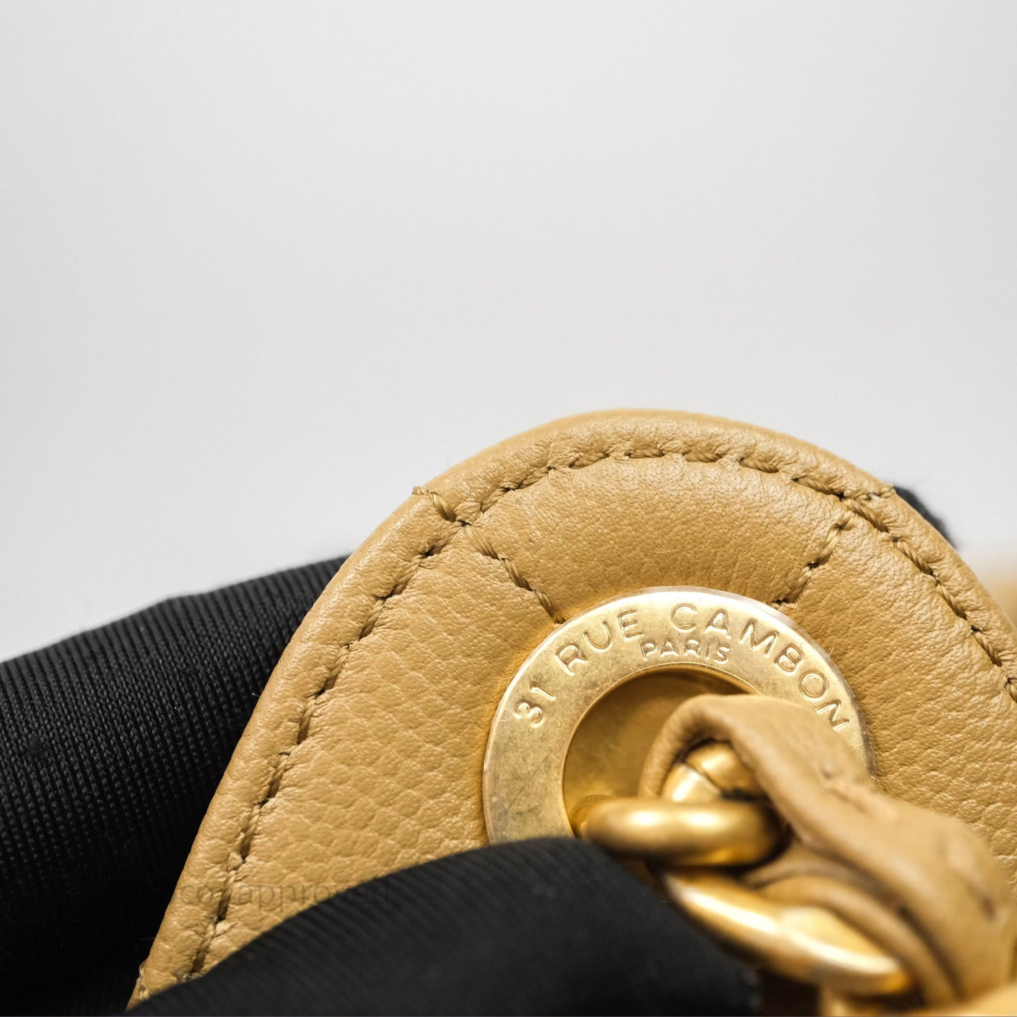 Chanel 25 Small Beige Caviar Aged Gold Hardware
