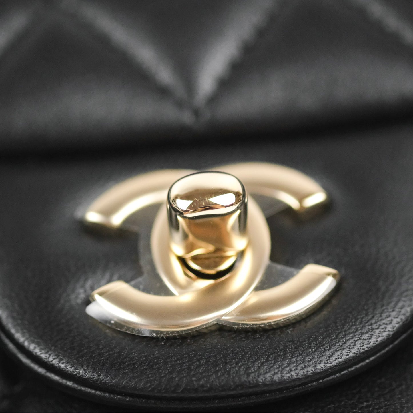Chanel Mini Square Black Lambskin Gold Hardware