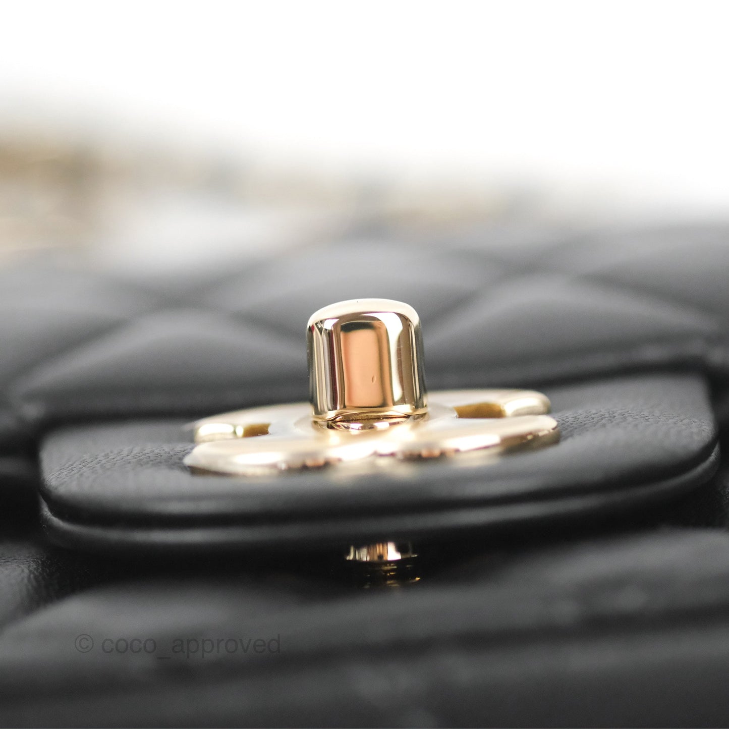Chanel Mini Square Black Lambskin Gold Hardware