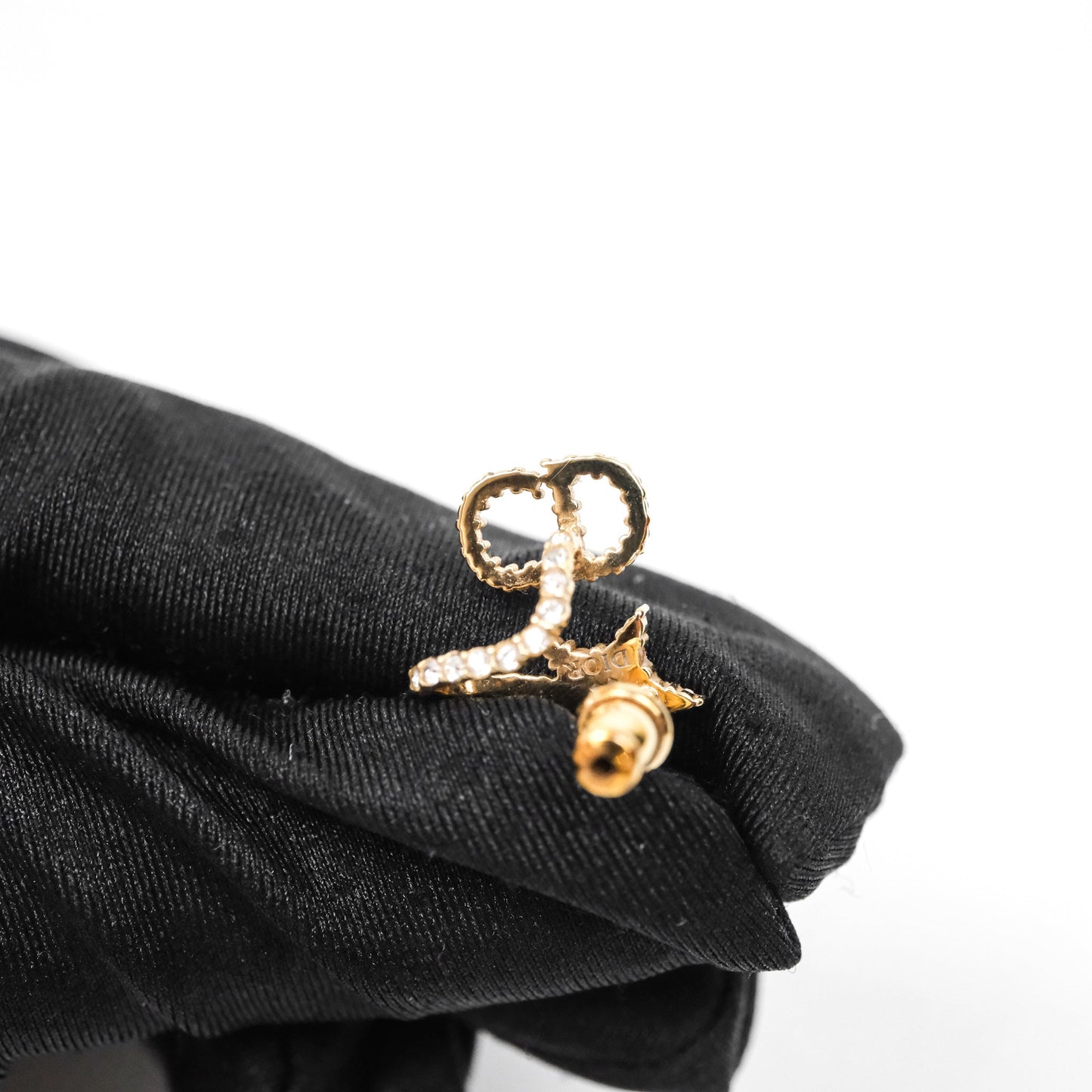 Christian Dior Clair D Lune Earrings Gold Tone