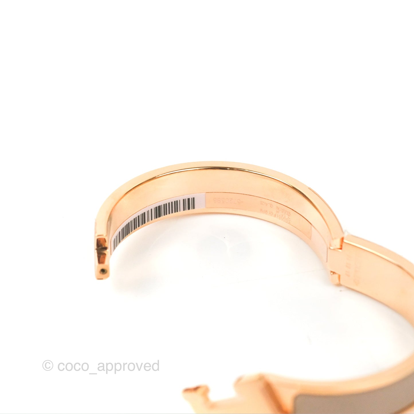 Hermès Clic H Bracelet Marron Glace Rose Gold PM