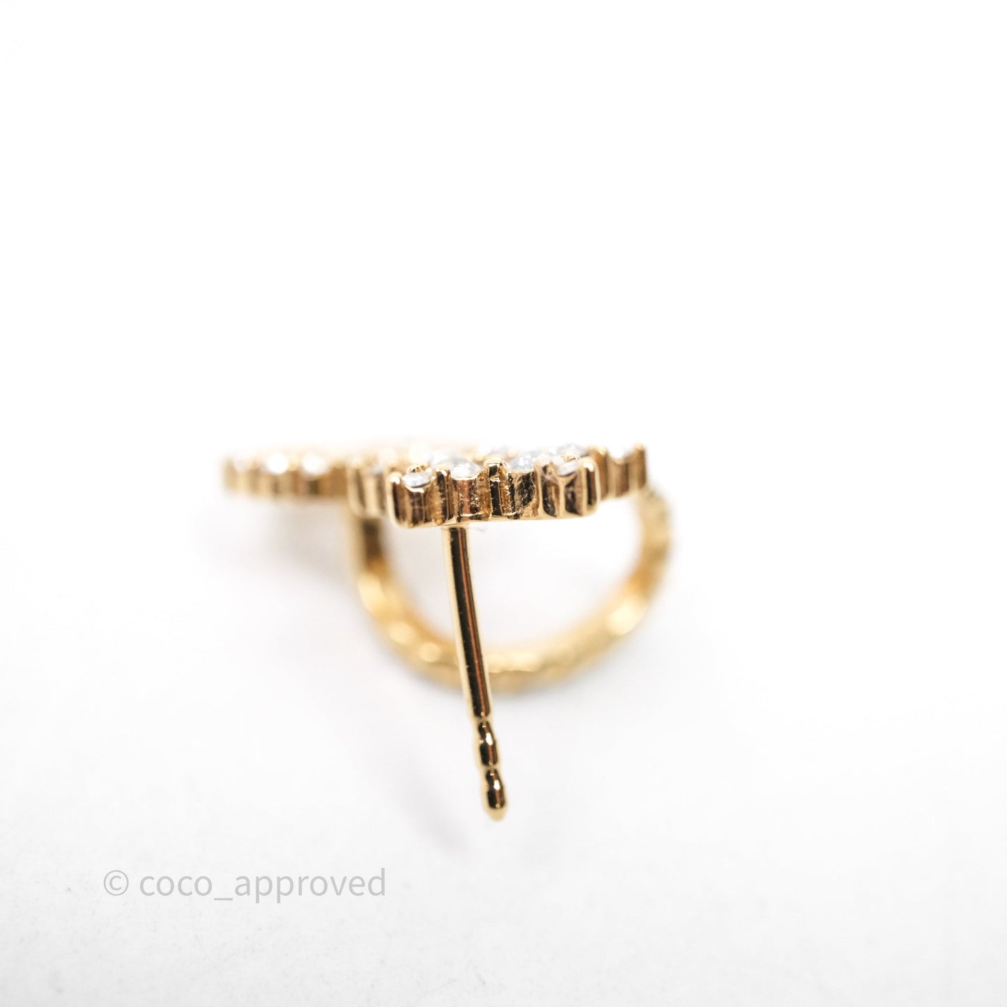 Christian Dior Clair D Lune Earrings Gold Tone
