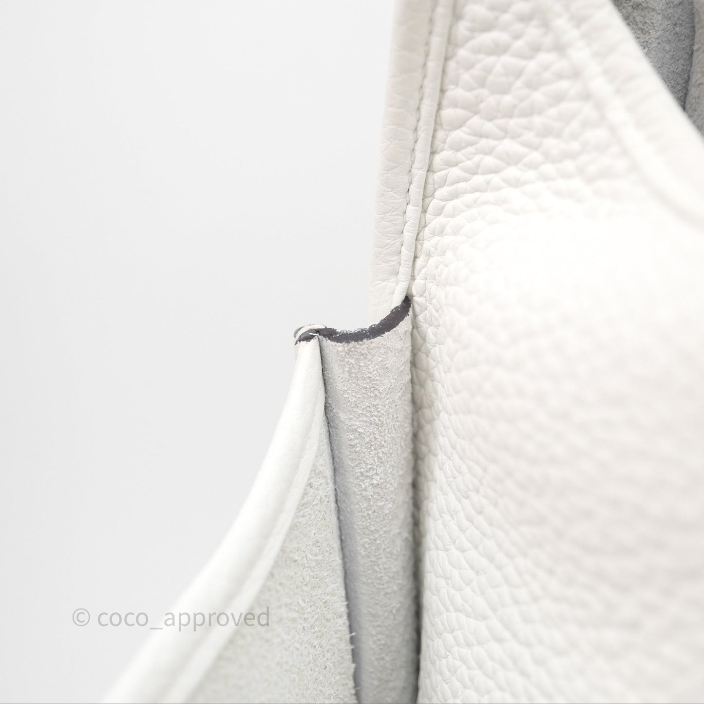 Hermes Evelyne III 29 New White 0U Clemence Palladium Hardware
