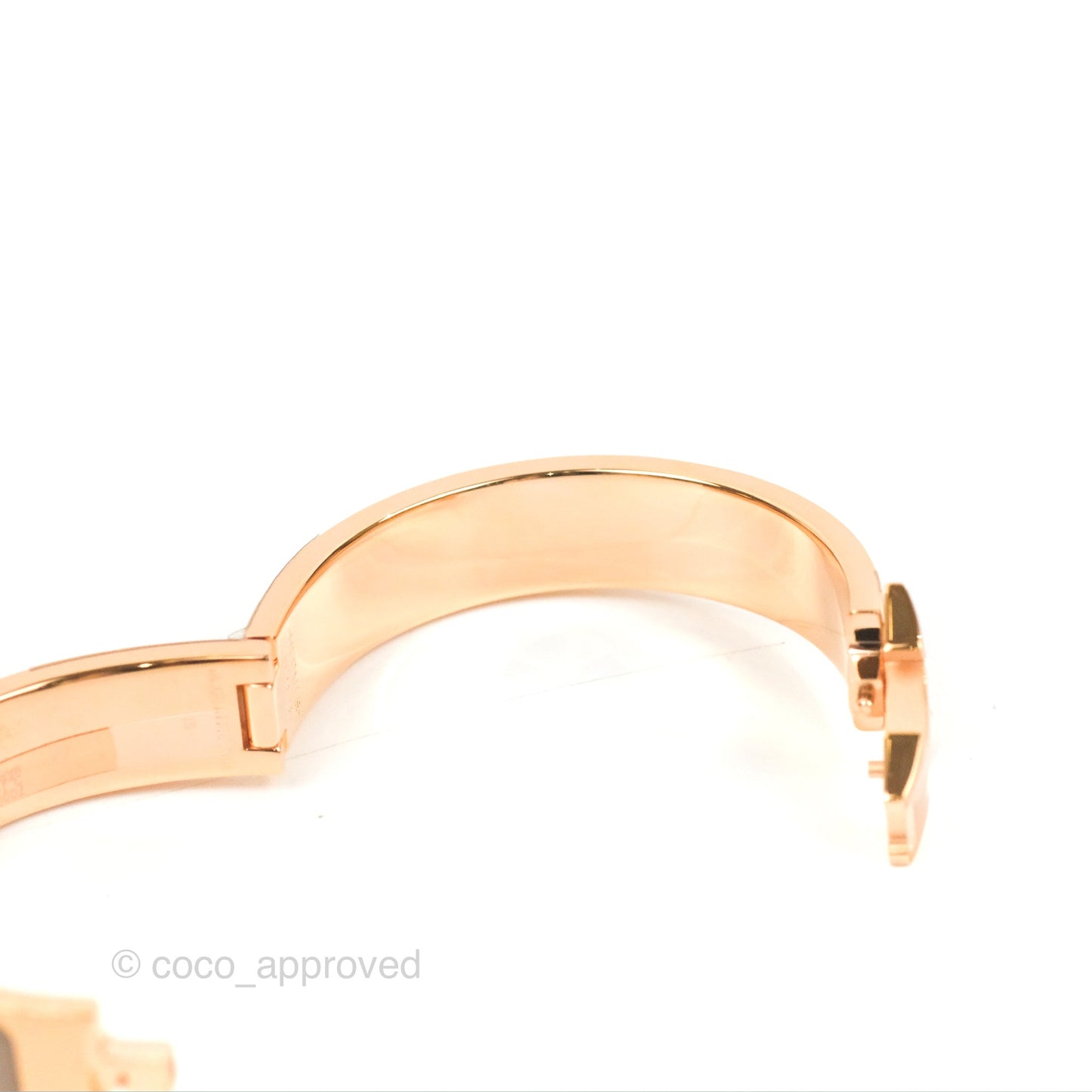 Hermès Clic H Bracelet Marron Glace Rose Gold PM