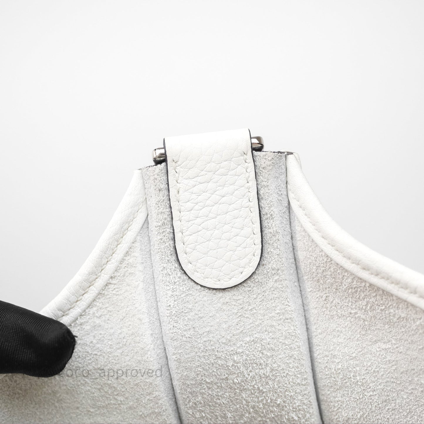 Hermes Evelyne III 29 New White 0U Clemence Palladium Hardware
