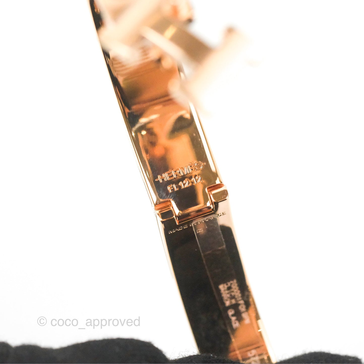 Hermès Clic H Bracelet Marron Glace Rose Gold PM
