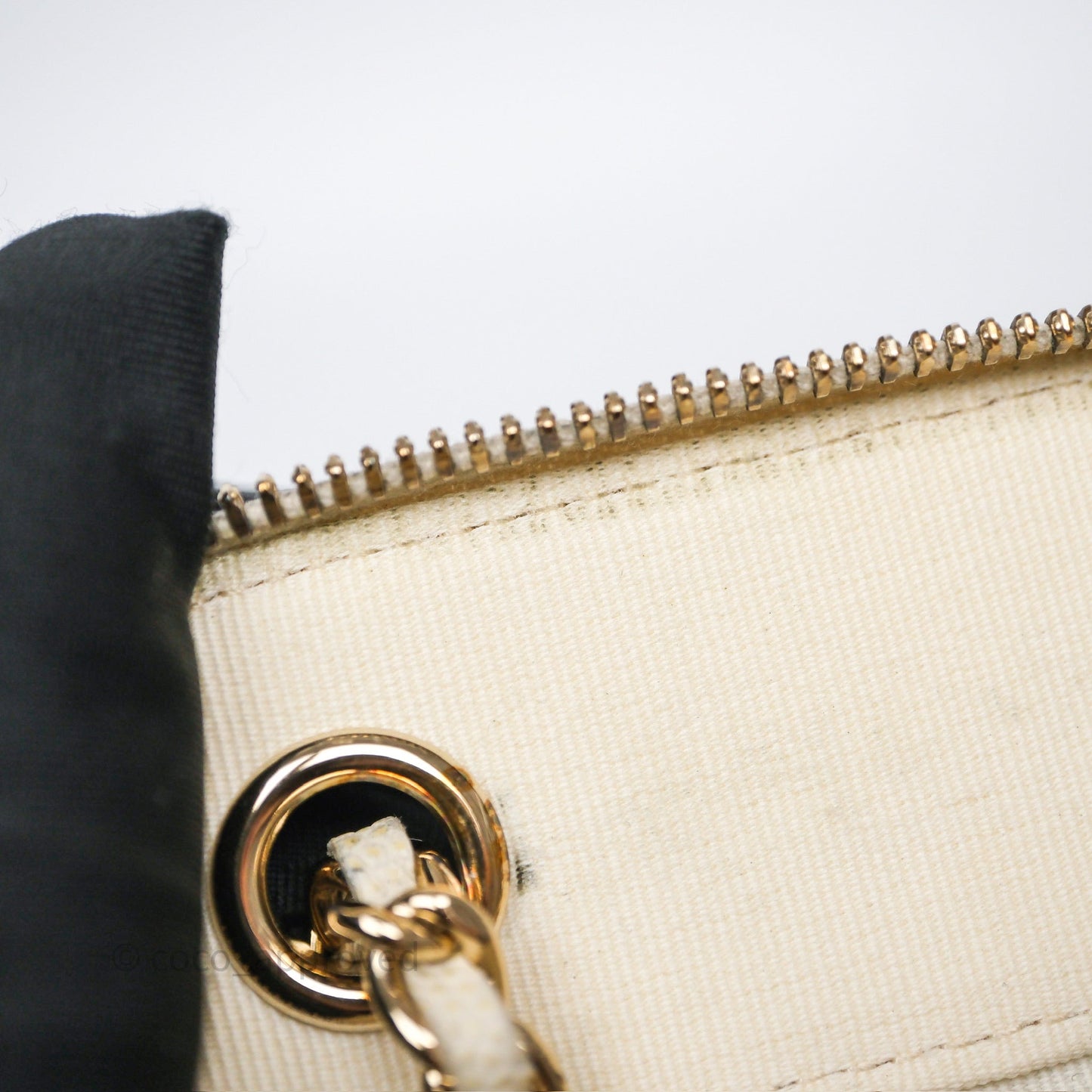 Chanel Classic Mini Vanity With Chain Light Beige Caviar Gold Hardware