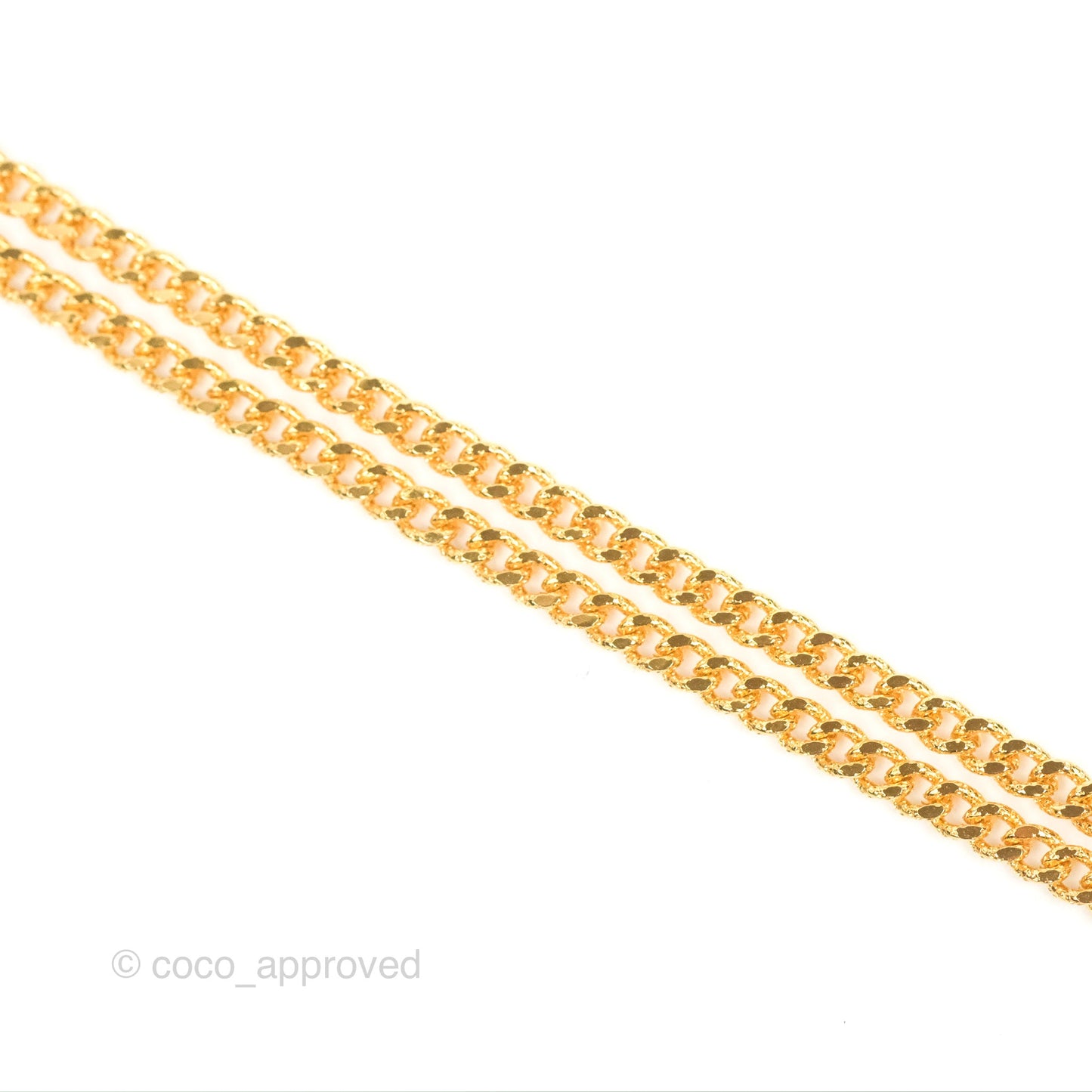 Chanel Oval CC Crystal Drop Necklace Gold Tone 22A