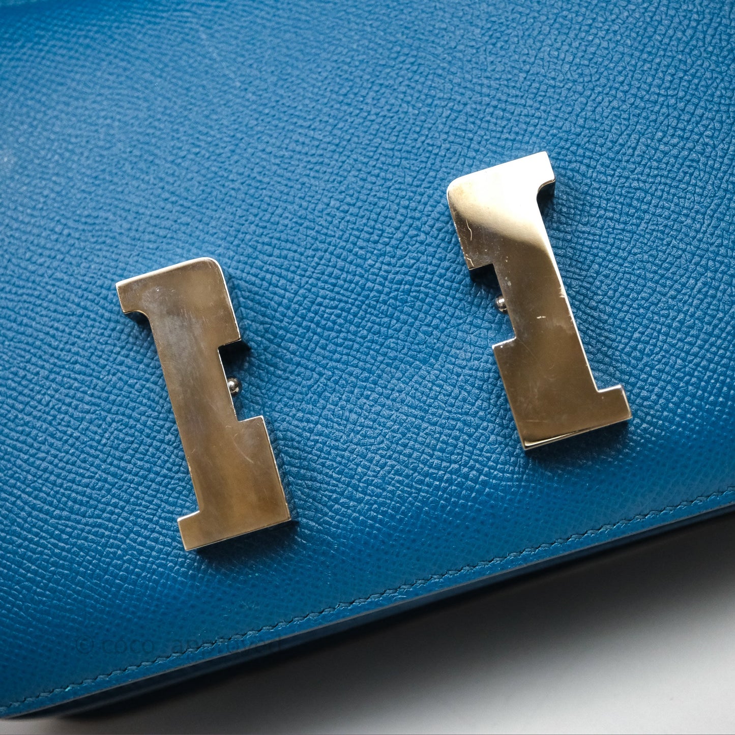 Hermès Constance 24 Bleu Epsom Palladium Hardware