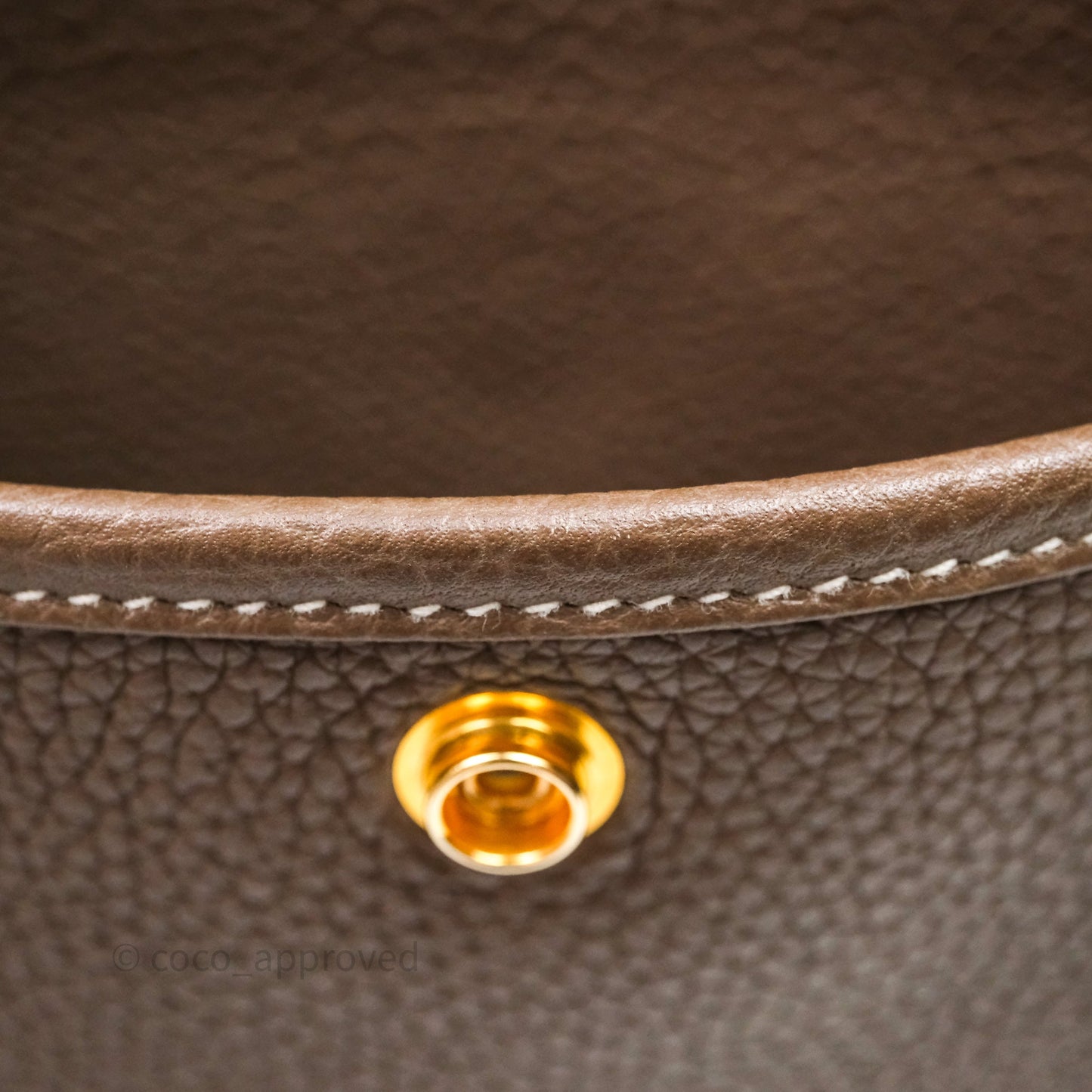 Hermes Evelyne III 29 Etoupe 18 Taurillon Clemence Gold Hardware