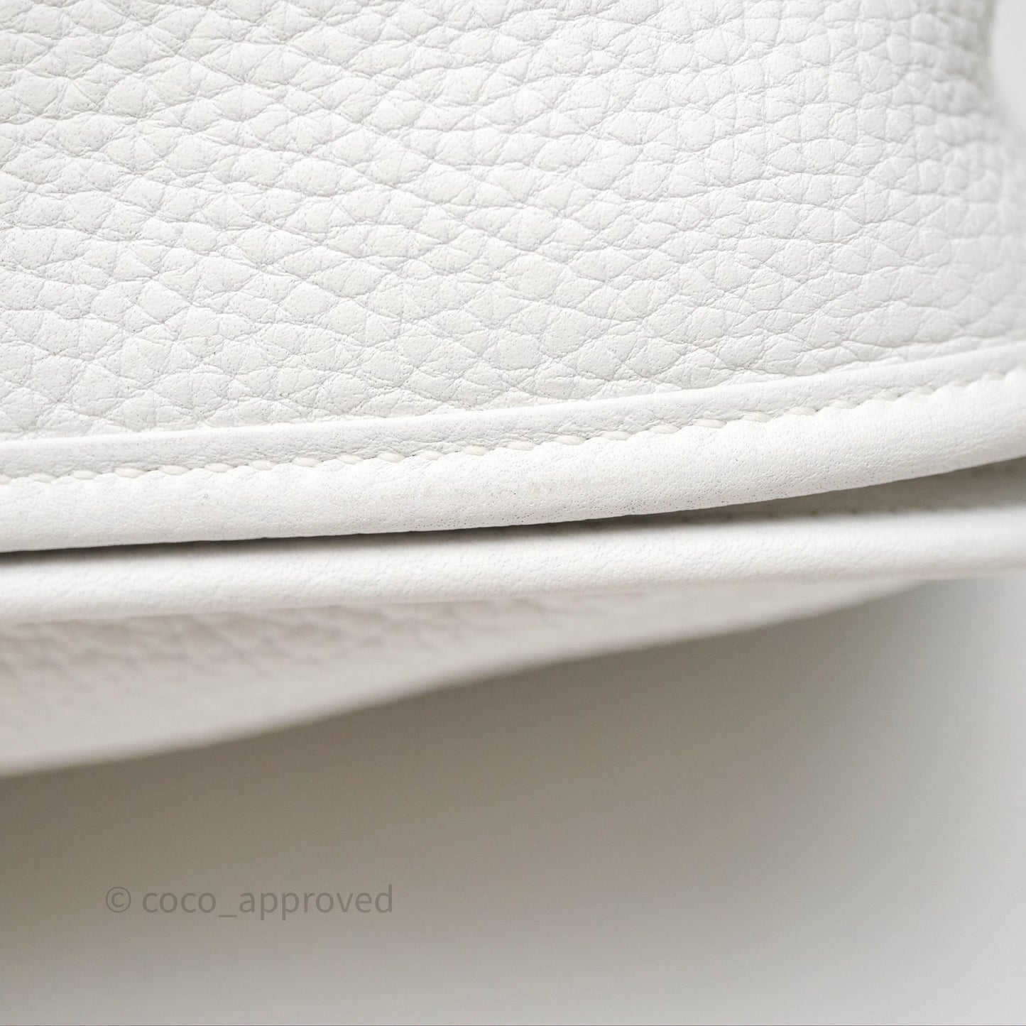 Hermes Evelyne III 29 New White 0U Clemence Palladium Hardware
