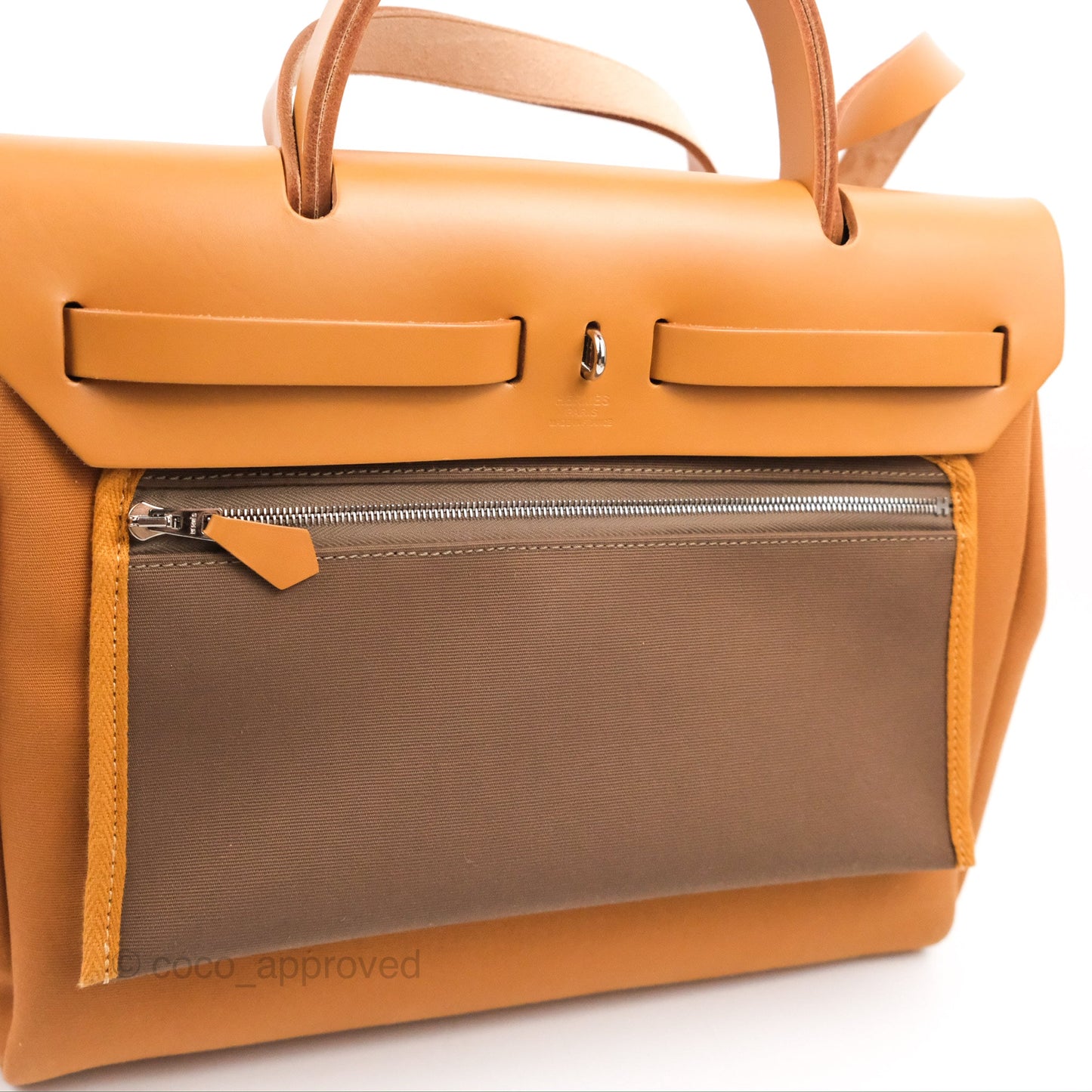 Hermès Herbag Zip 31 Natural Sable Canvas Palladium Hardware