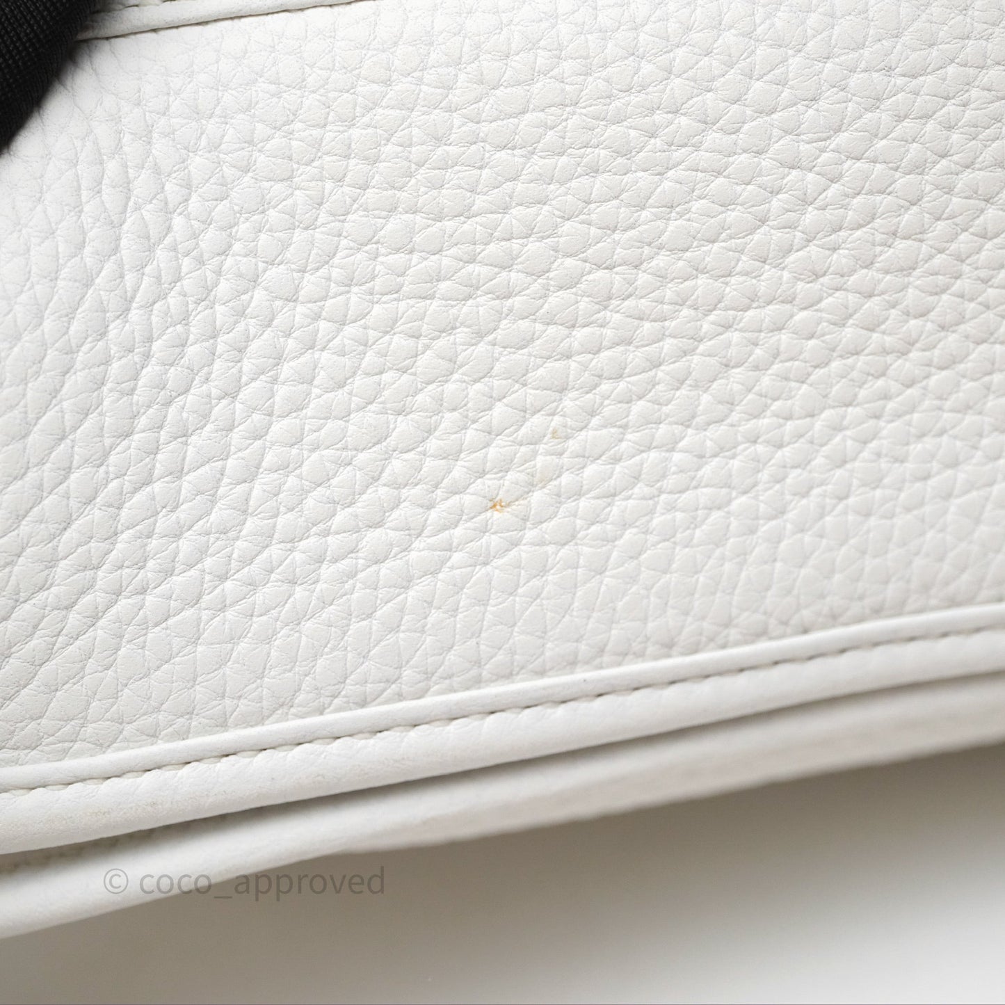 Hermes Evelyne III 29 New White 0U Clemence Palladium Hardware