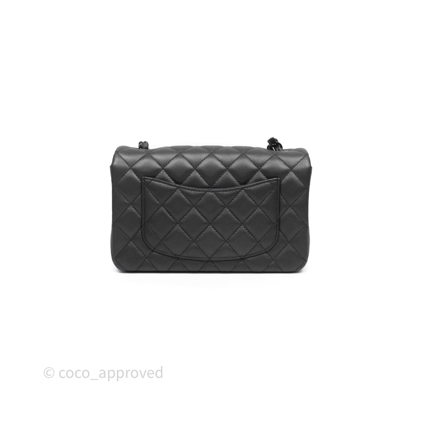 Chanel Quilted Mini Rectangular So Black Lambskin