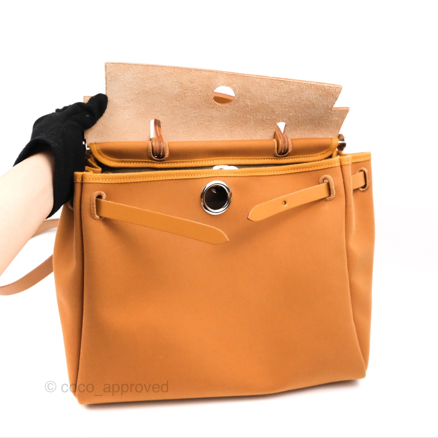Hermès Herbag Zip 31 Natural Sable Canvas Palladium Hardware