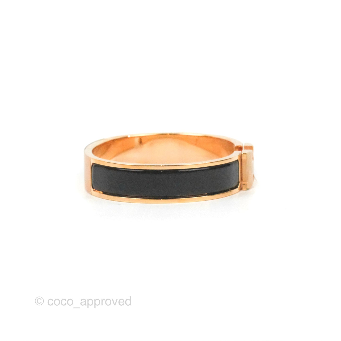Hermès Clic H Bracelet Black Rose Gold PM
