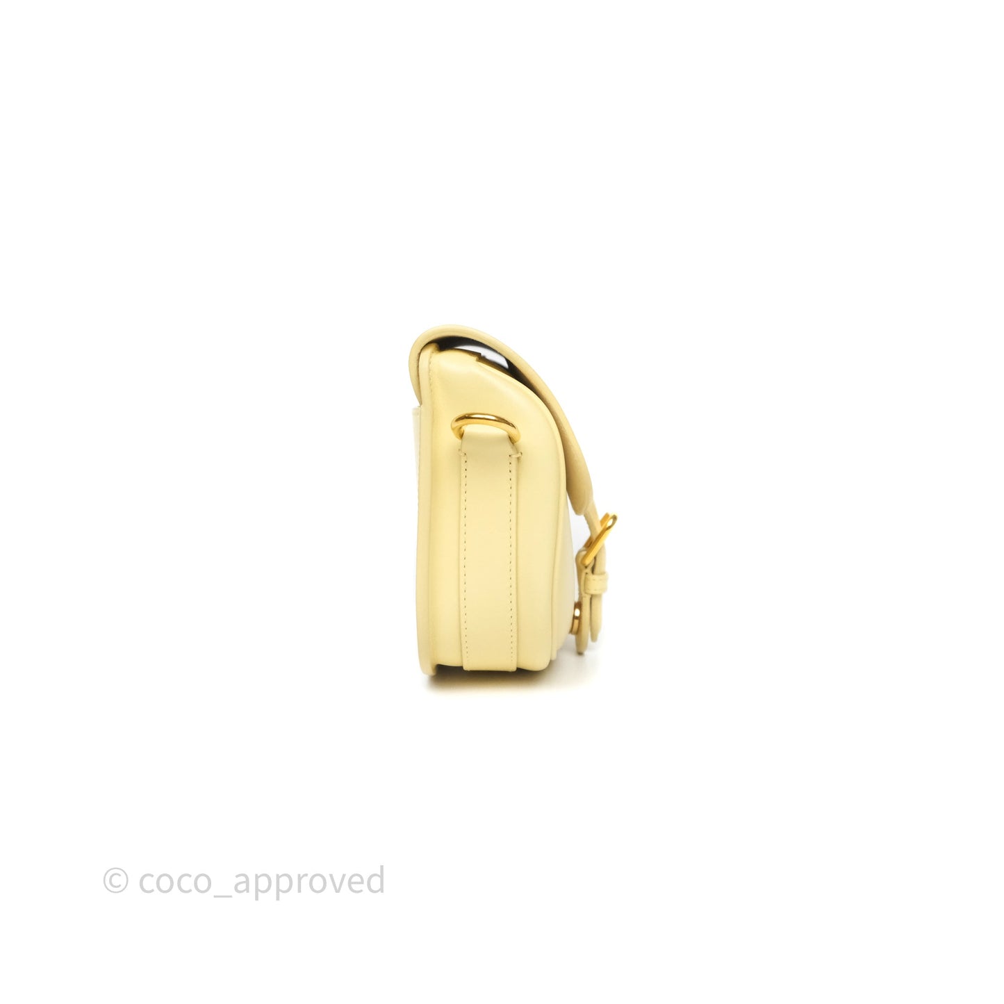 Christian Dior Small Bobby Bag Yellow Calfskin Gold Hardware