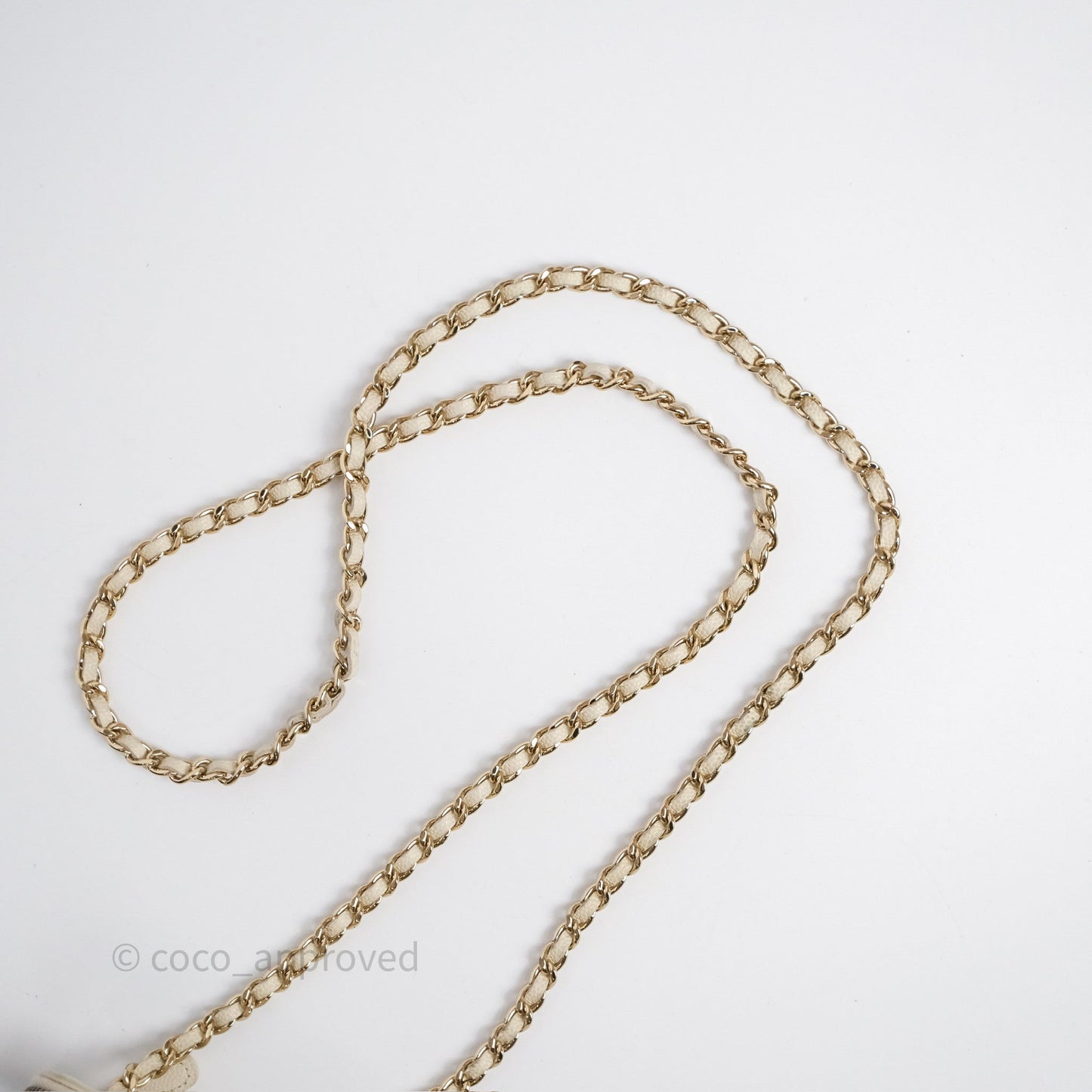 Chanel Classic Mini Vanity With Chain Light Beige Caviar Gold Hardware
