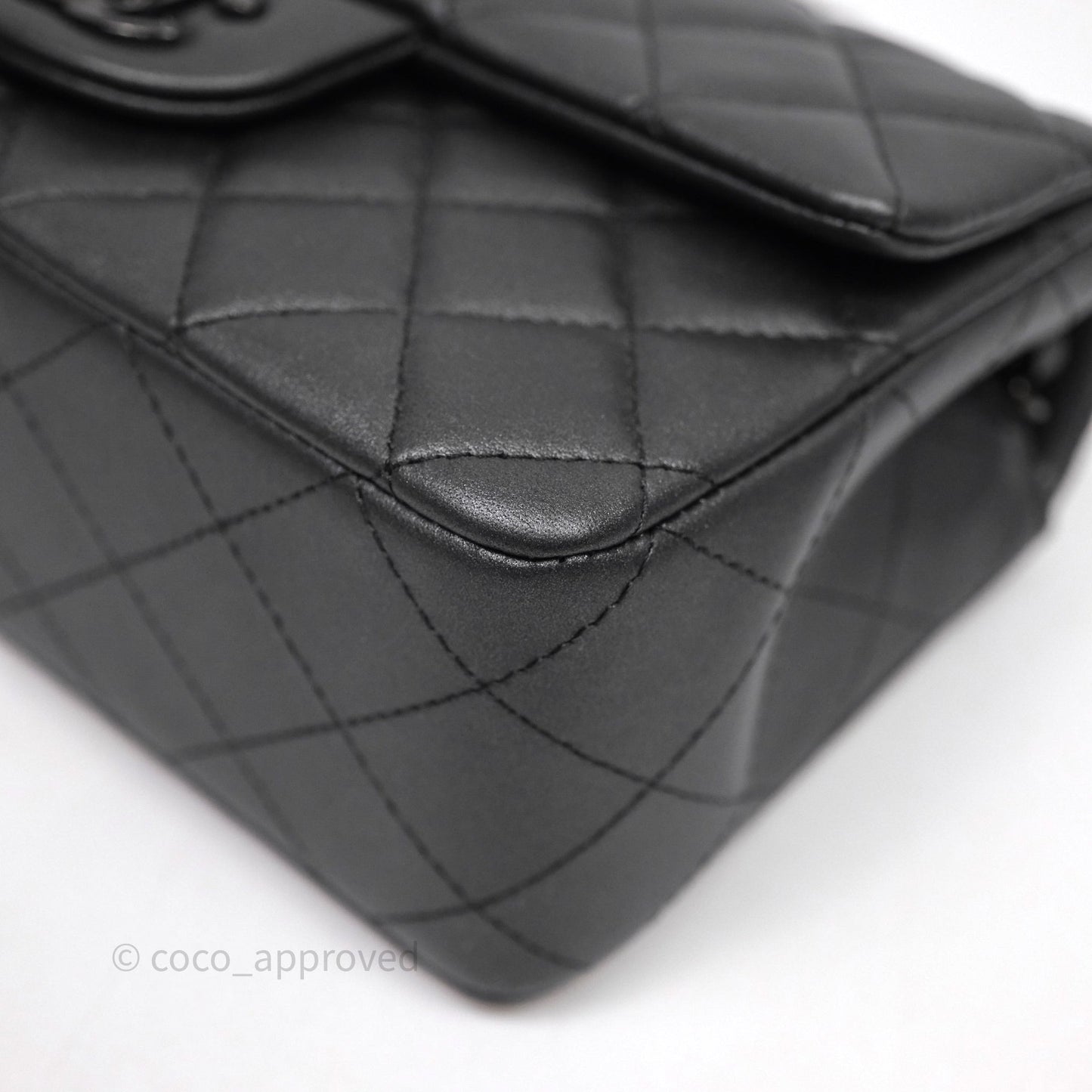 Chanel Quilted Mini Rectangular So Black Lambskin