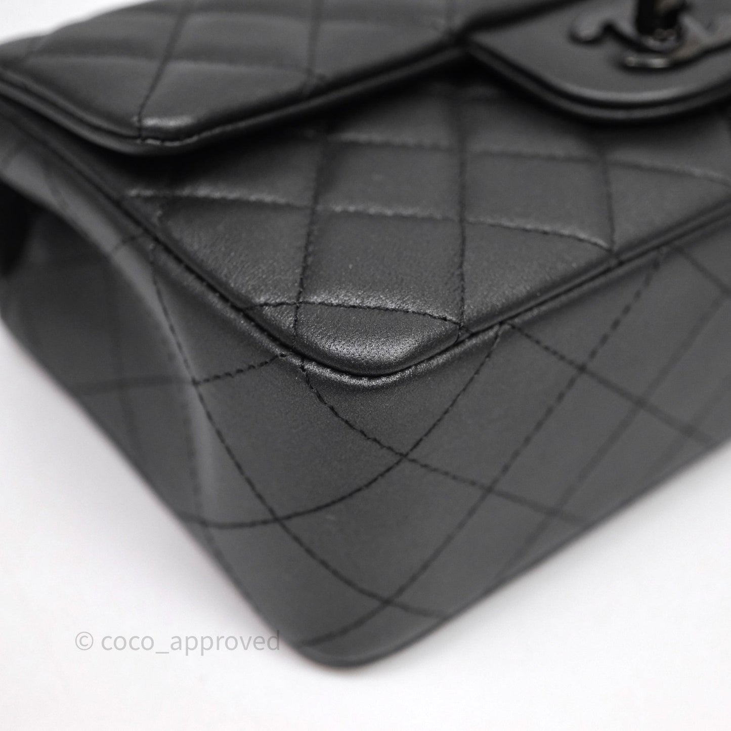 Chanel Quilted Mini Rectangular So Black Lambskin