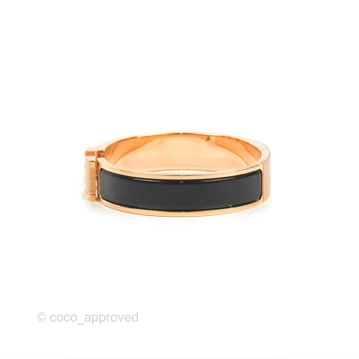 Hermès Clic H Bracelet Black Rose Gold PM