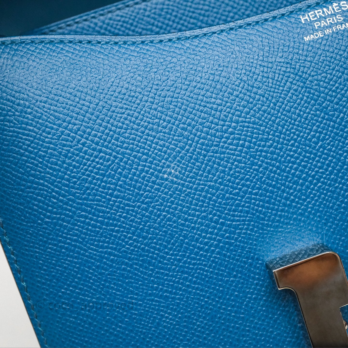 Hermès Constance 24 Bleu Epsom Palladium Hardware
