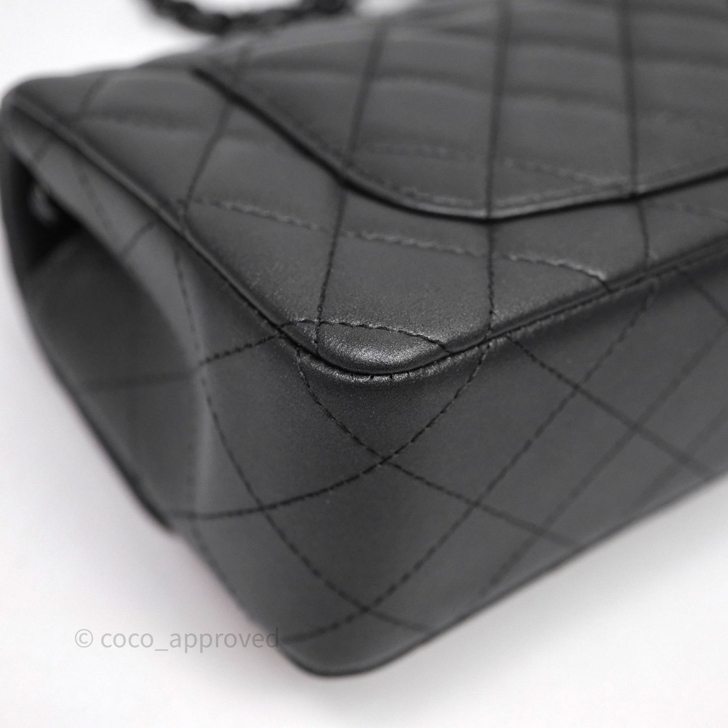 Chanel Quilted Mini Rectangular So Black Lambskin